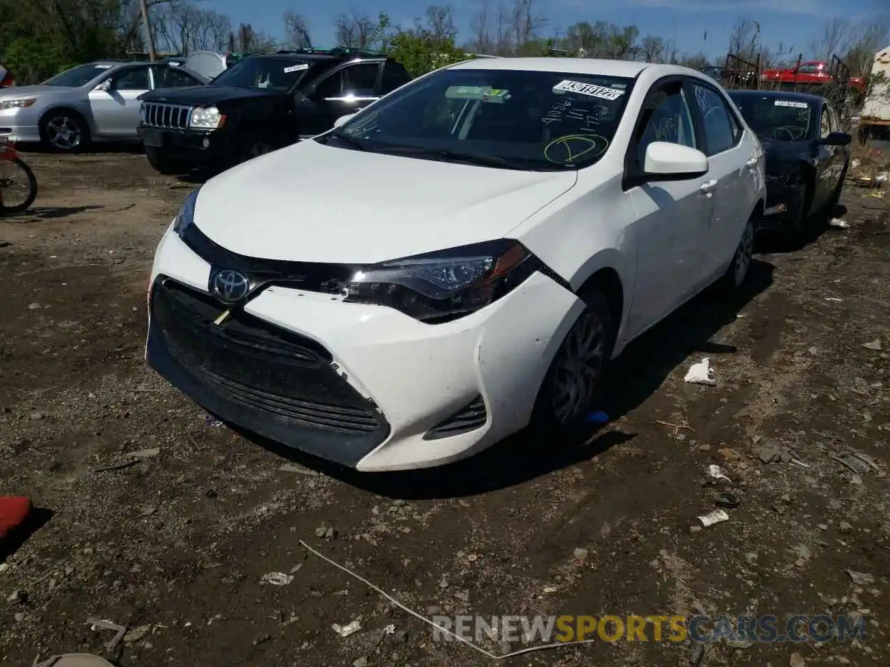 2 Photograph of a damaged car 5YFBURHE5KP928588 TOYOTA COROLLA 2019