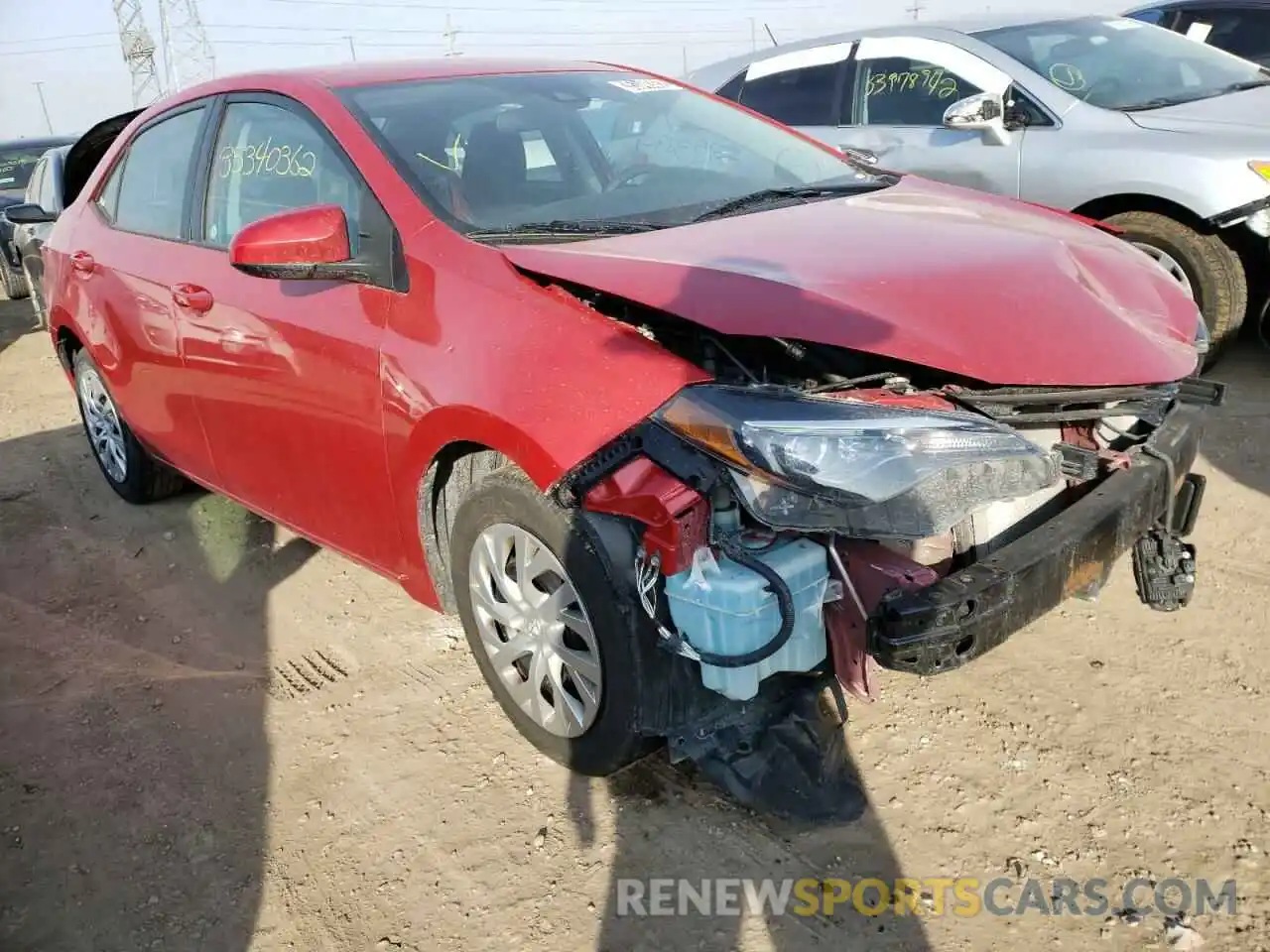 1 Photograph of a damaged car 5YFBURHE5KP929210 TOYOTA COROLLA 2019