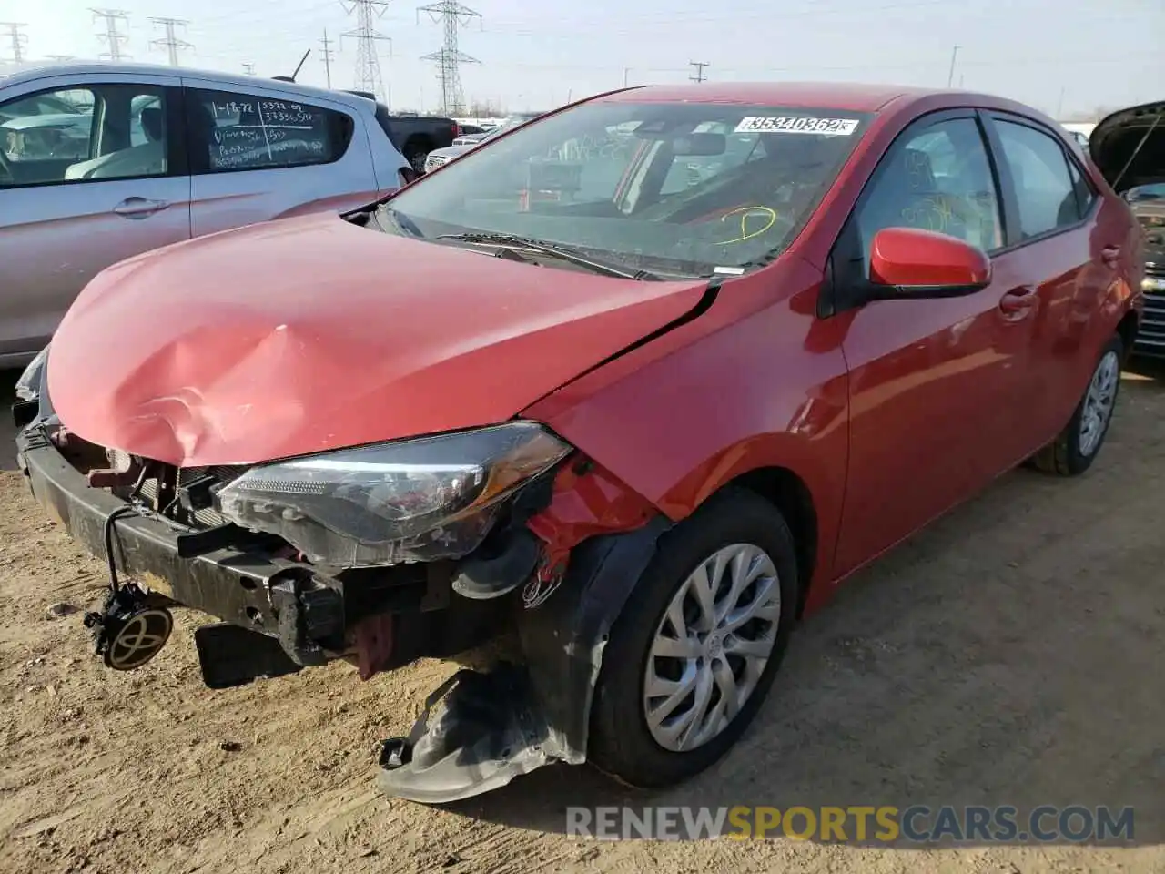 2 Photograph of a damaged car 5YFBURHE5KP929210 TOYOTA COROLLA 2019