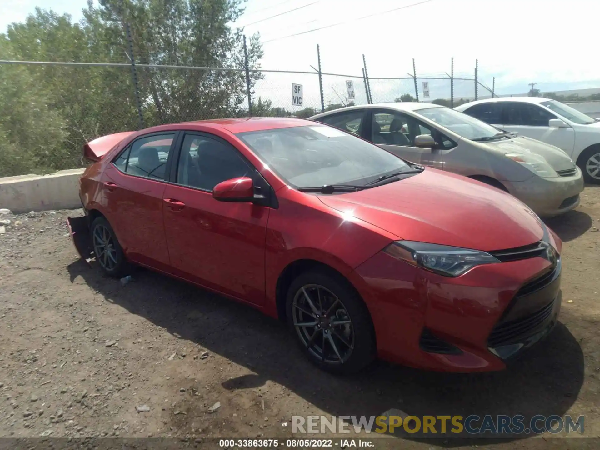 1 Photograph of a damaged car 5YFBURHE5KP929353 TOYOTA COROLLA 2019