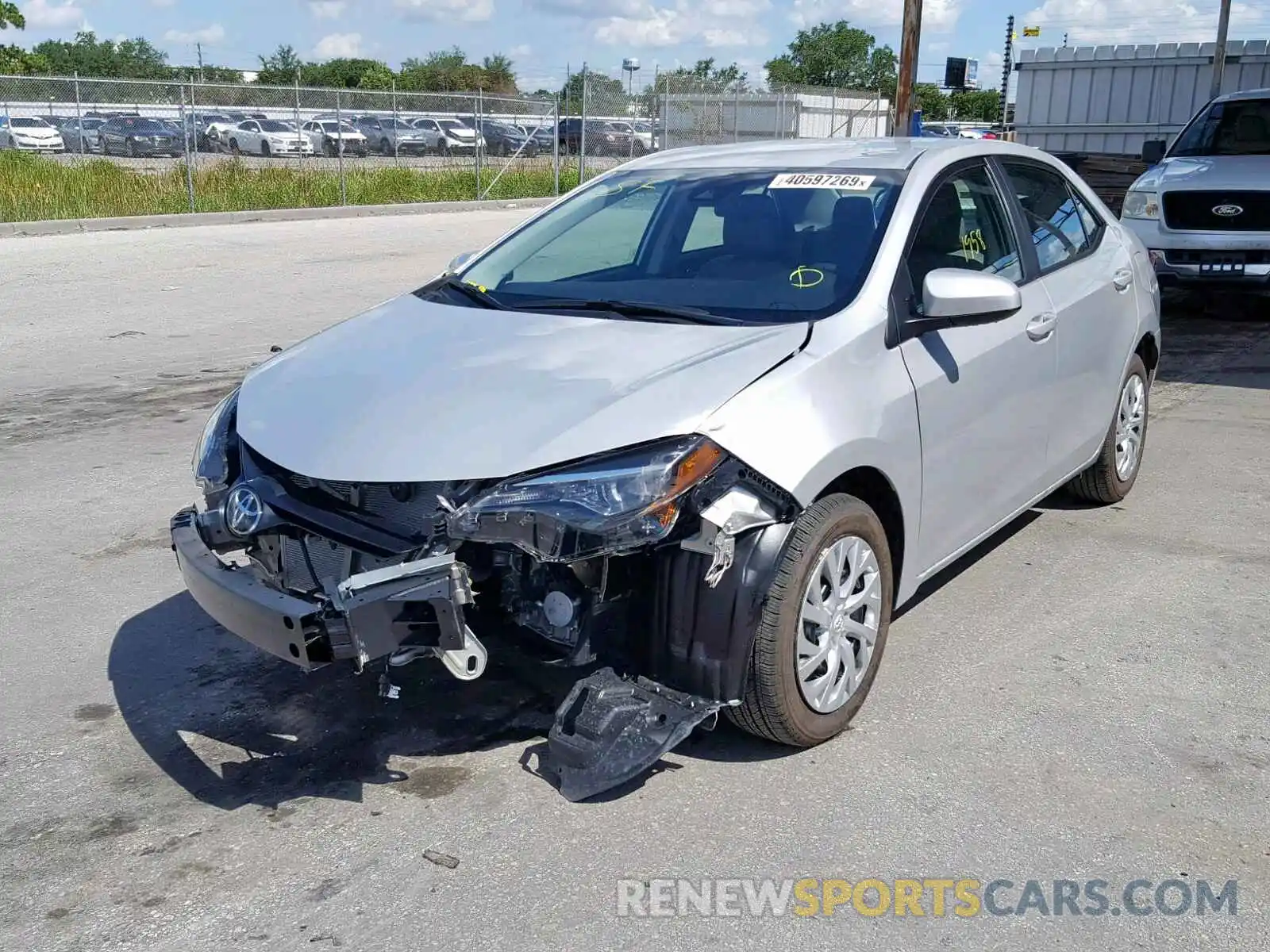 2 Photograph of a damaged car 5YFBURHE5KP929563 TOYOTA COROLLA 2019