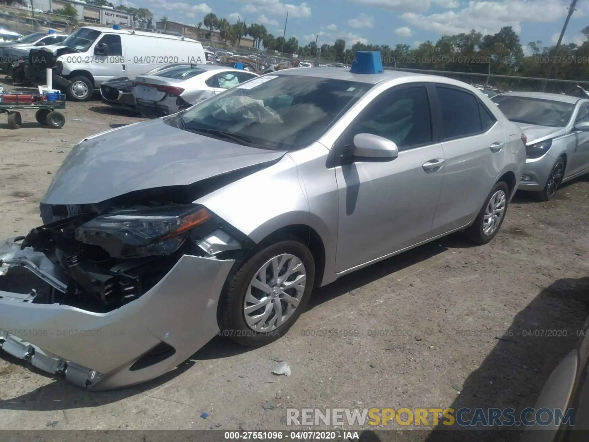 2 Photograph of a damaged car 5YFBURHE5KP929756 TOYOTA COROLLA 2019