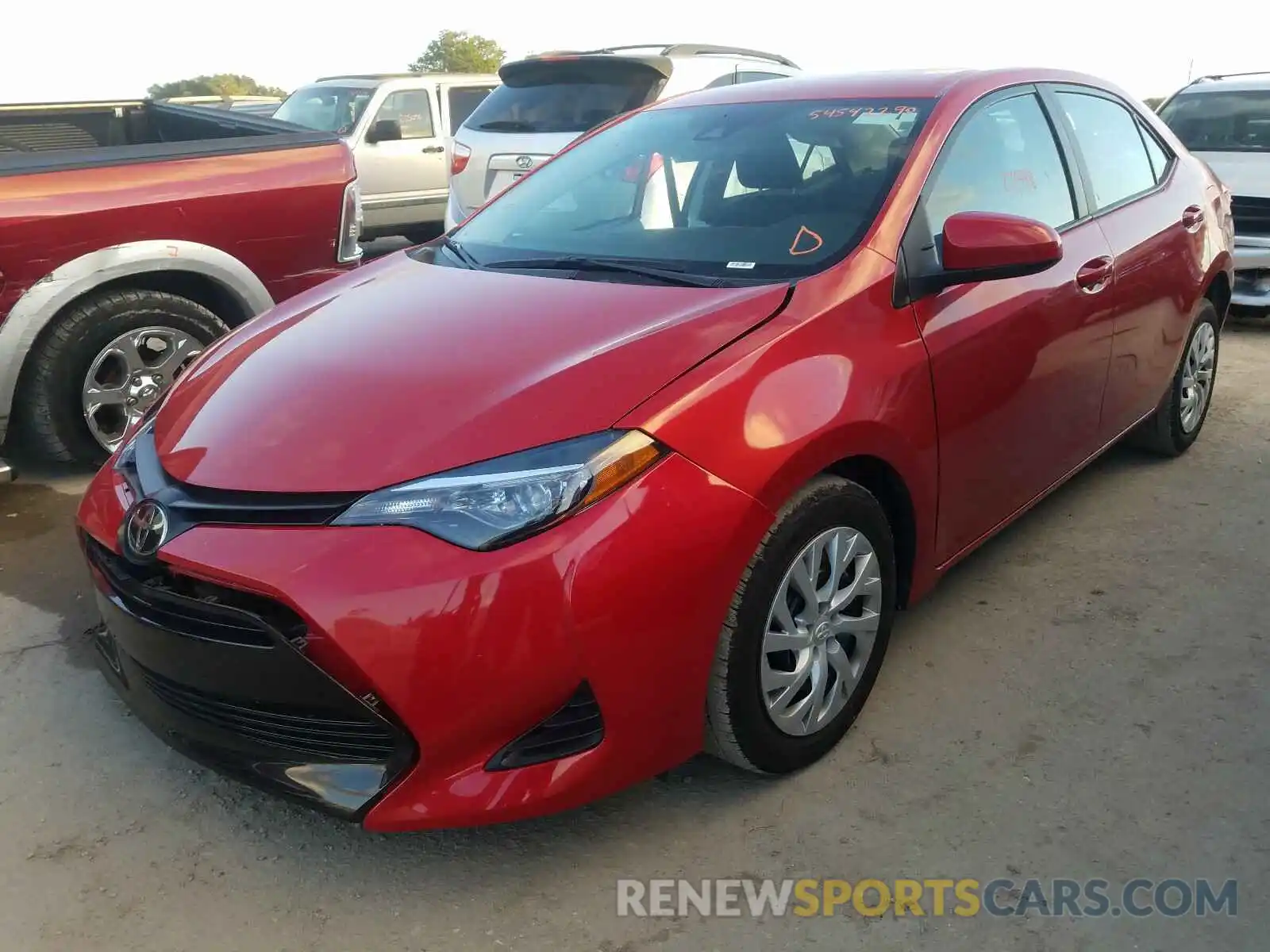 2 Photograph of a damaged car 5YFBURHE5KP930356 TOYOTA COROLLA 2019