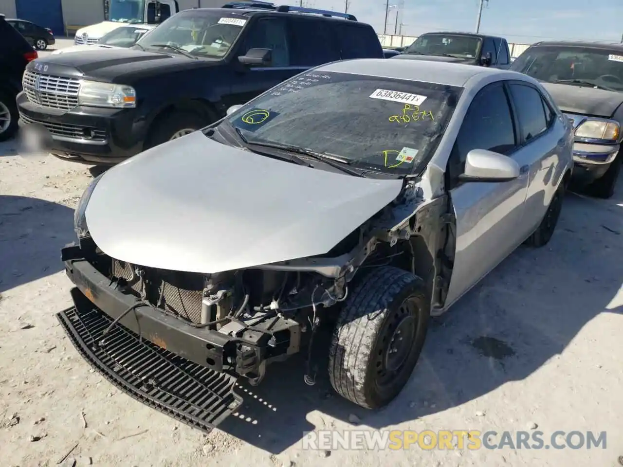 2 Photograph of a damaged car 5YFBURHE5KP930874 TOYOTA COROLLA 2019