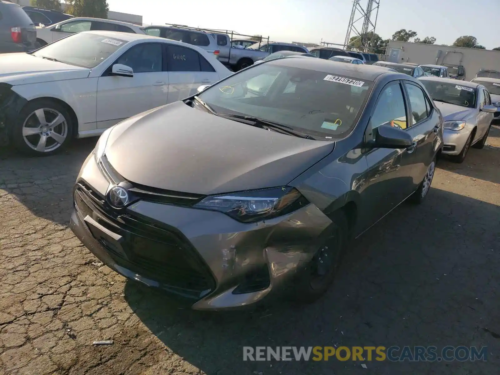 2 Photograph of a damaged car 5YFBURHE5KP931426 TOYOTA COROLLA 2019