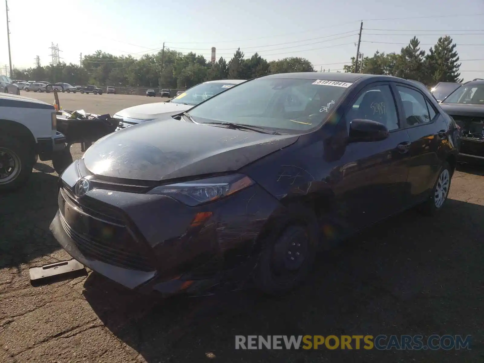 2 Photograph of a damaged car 5YFBURHE5KP932561 TOYOTA COROLLA 2019