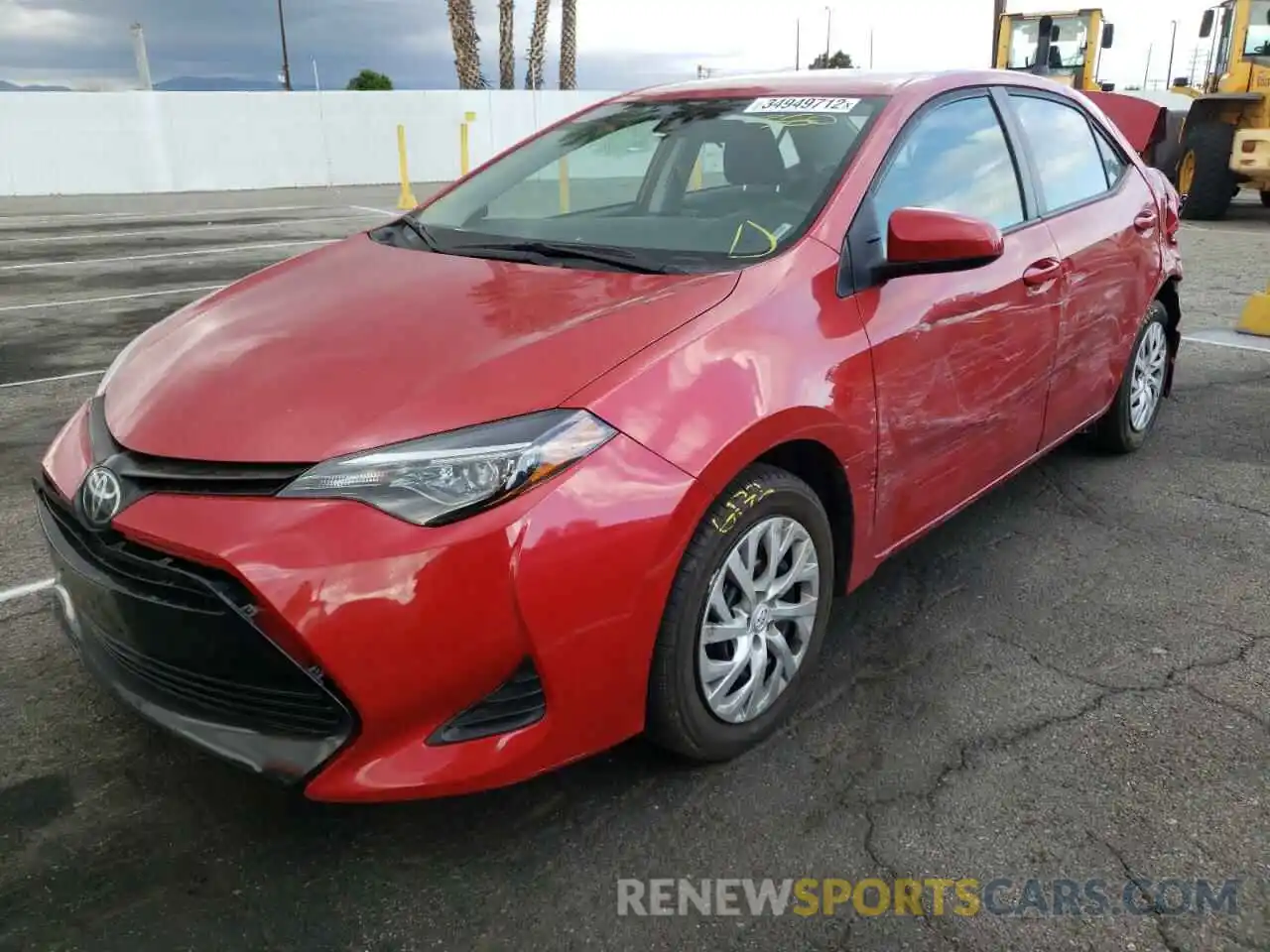 2 Photograph of a damaged car 5YFBURHE5KP933306 TOYOTA COROLLA 2019