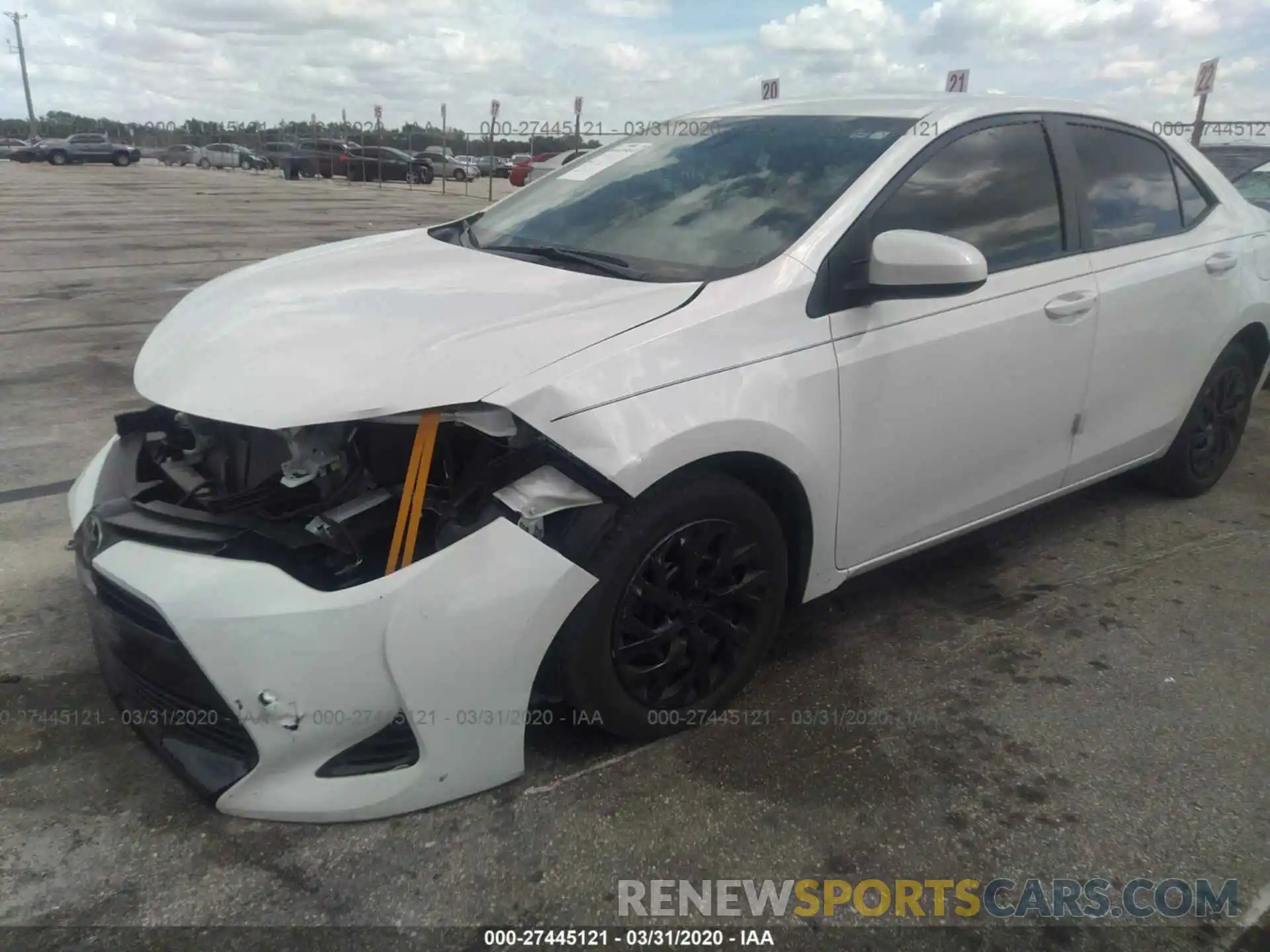 2 Photograph of a damaged car 5YFBURHE5KP933337 TOYOTA COROLLA 2019