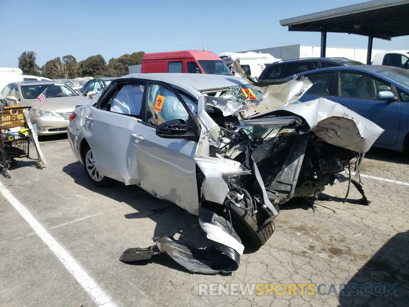 1 Photograph of a damaged car 5YFBURHE5KP933662 TOYOTA COROLLA 2019