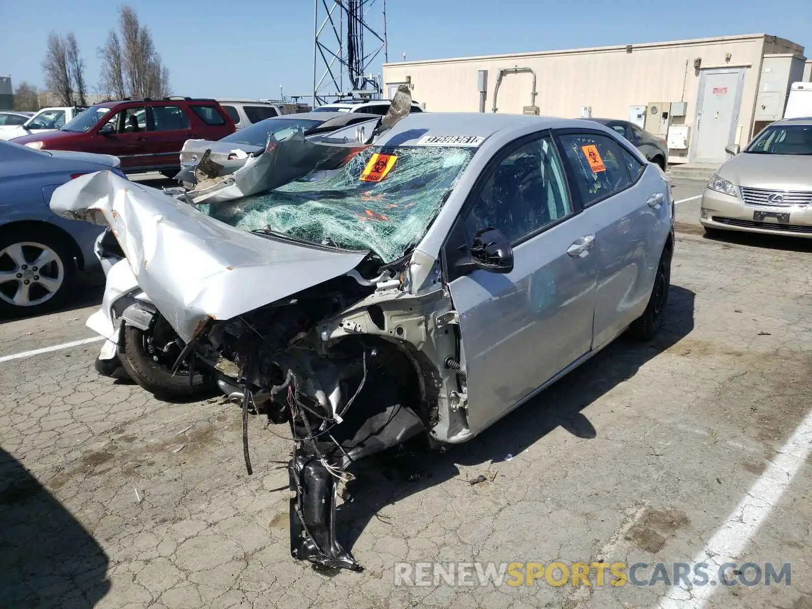 2 Photograph of a damaged car 5YFBURHE5KP933662 TOYOTA COROLLA 2019