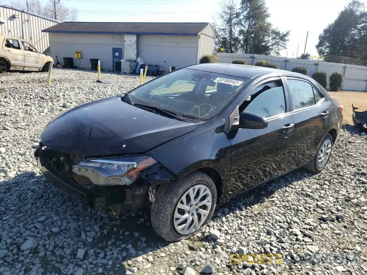 2 Photograph of a damaged car 5YFBURHE5KP933919 TOYOTA COROLLA 2019