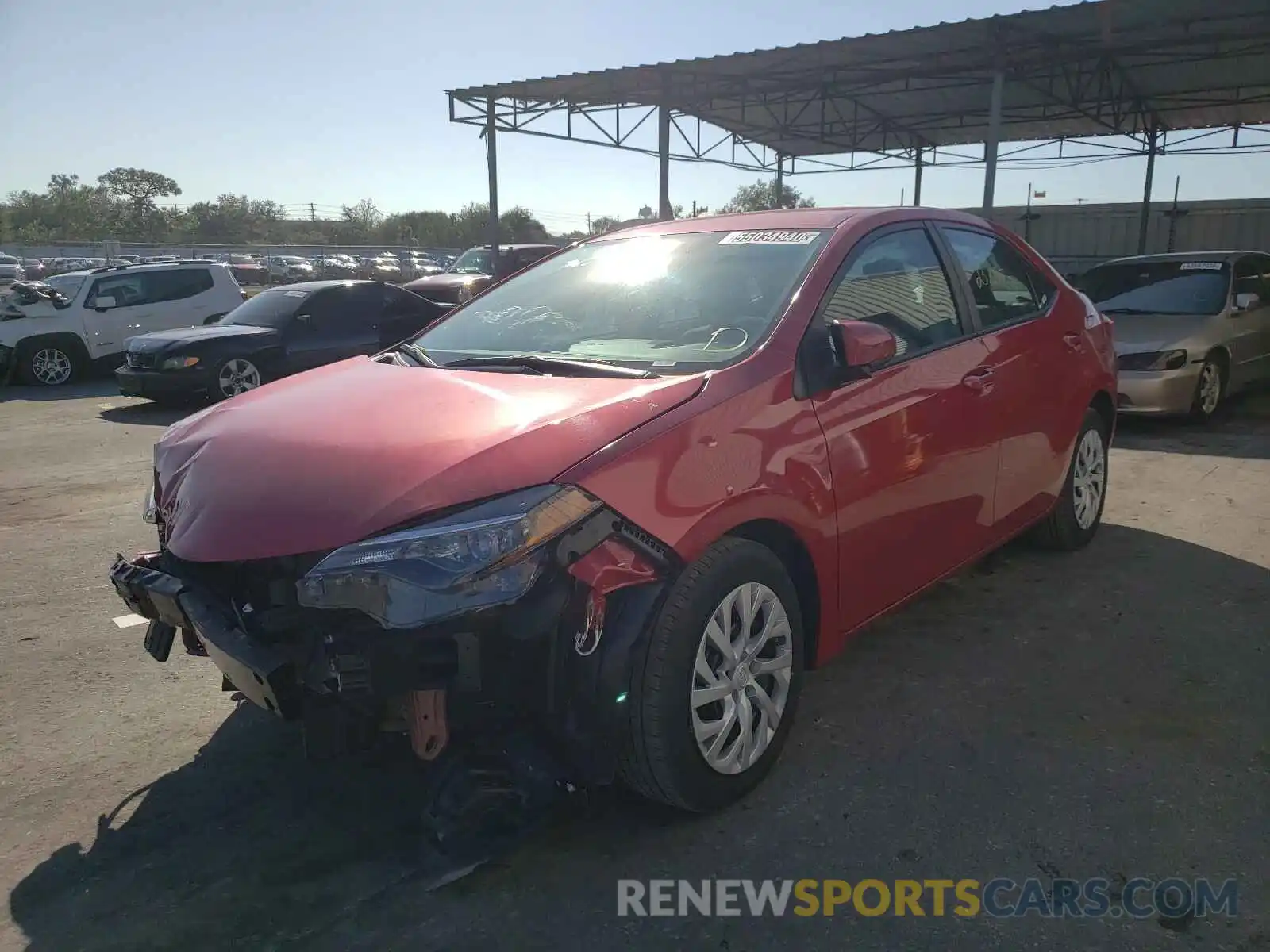 2 Photograph of a damaged car 5YFBURHE5KP934956 TOYOTA COROLLA 2019