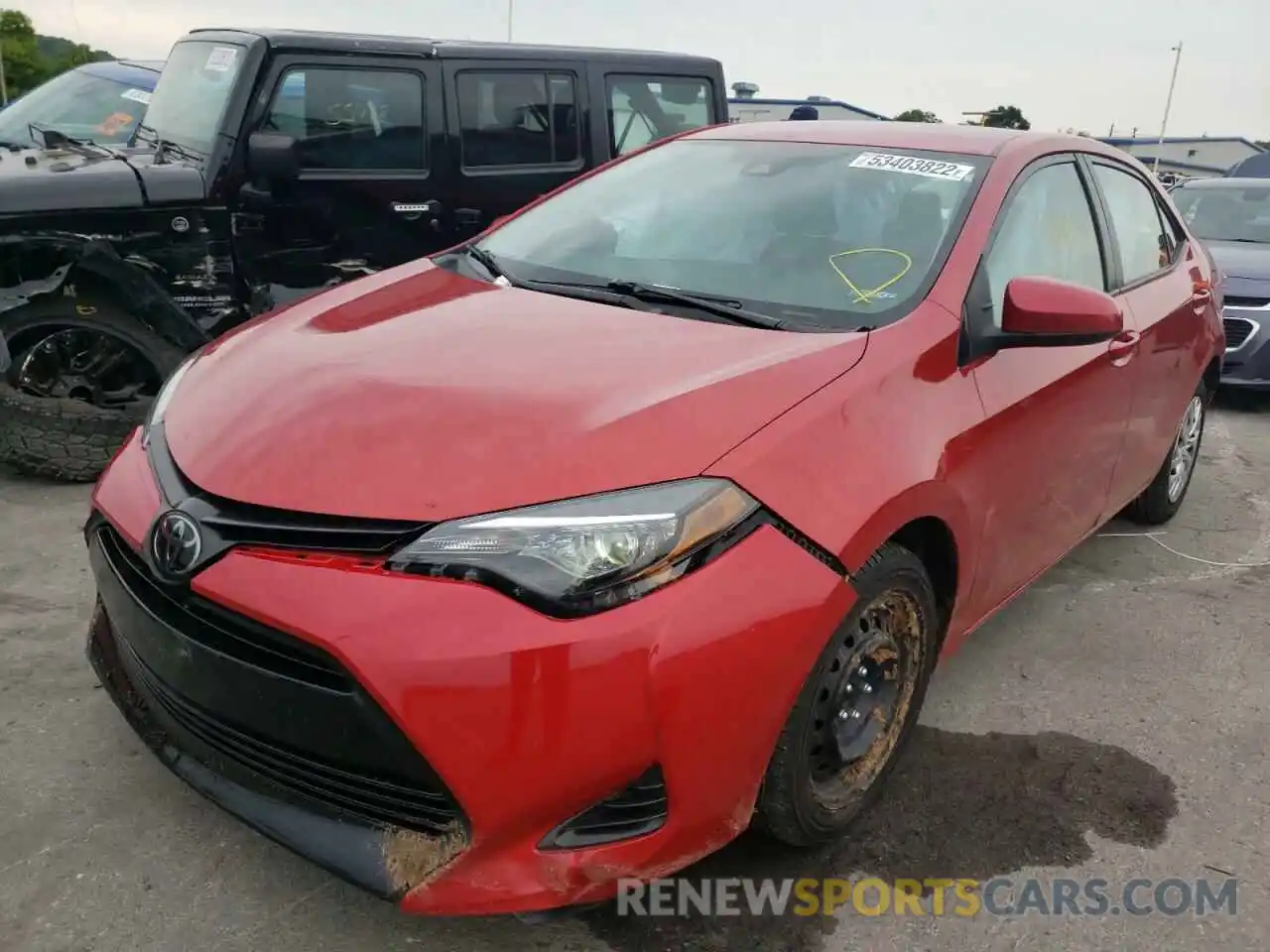 2 Photograph of a damaged car 5YFBURHE5KP935167 TOYOTA COROLLA 2019