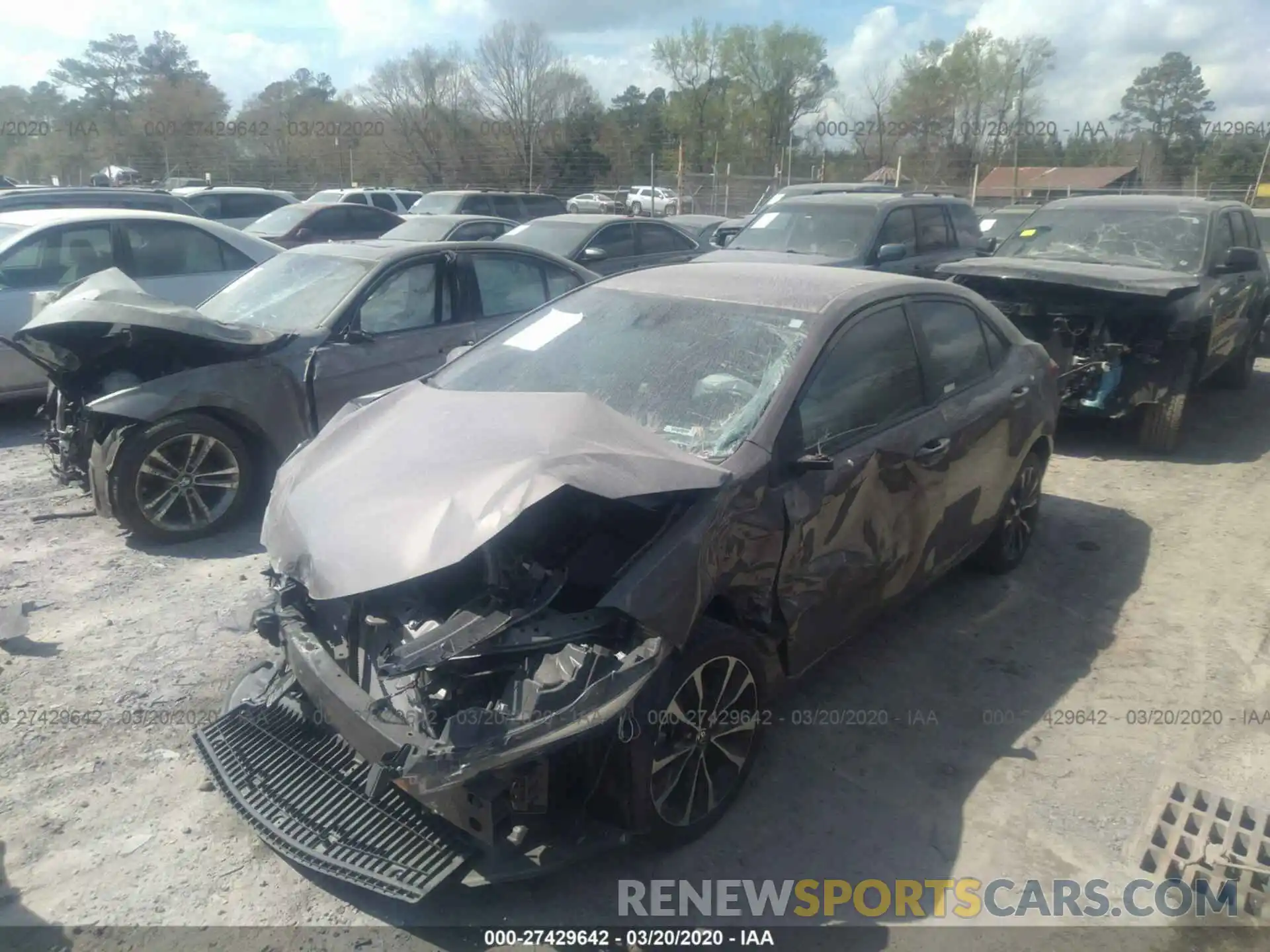 2 Photograph of a damaged car 5YFBURHE5KP935279 TOYOTA COROLLA 2019