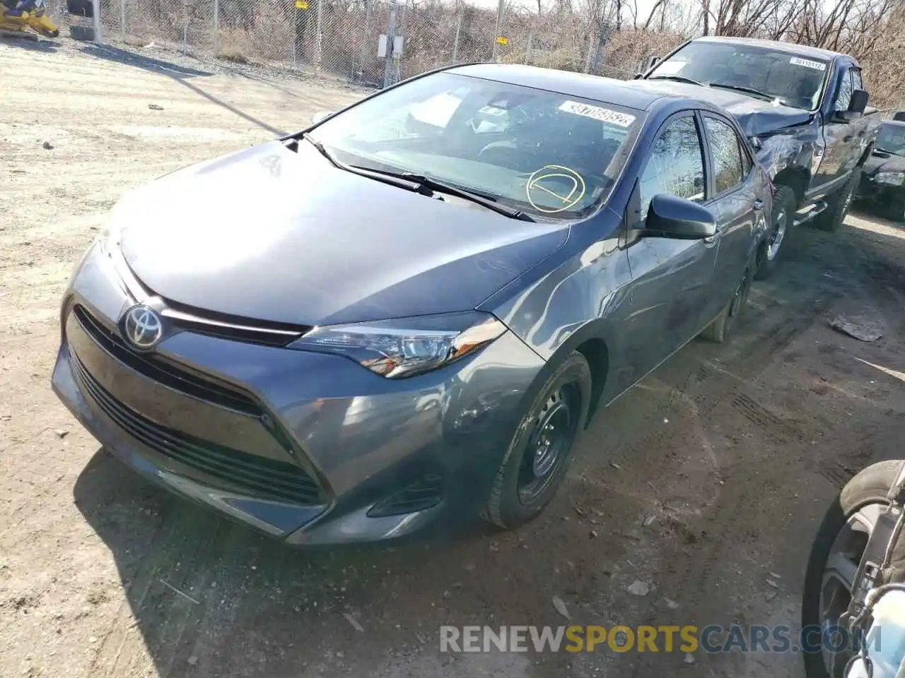 2 Photograph of a damaged car 5YFBURHE5KP935816 TOYOTA COROLLA 2019