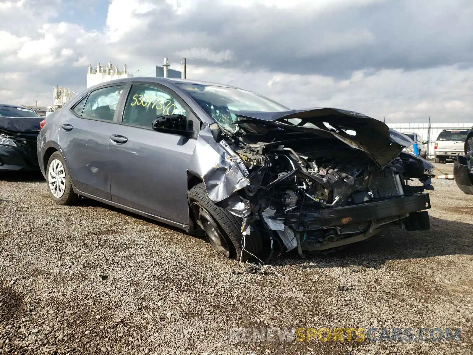 1 Photograph of a damaged car 5YFBURHE5KP936996 TOYOTA COROLLA 2019