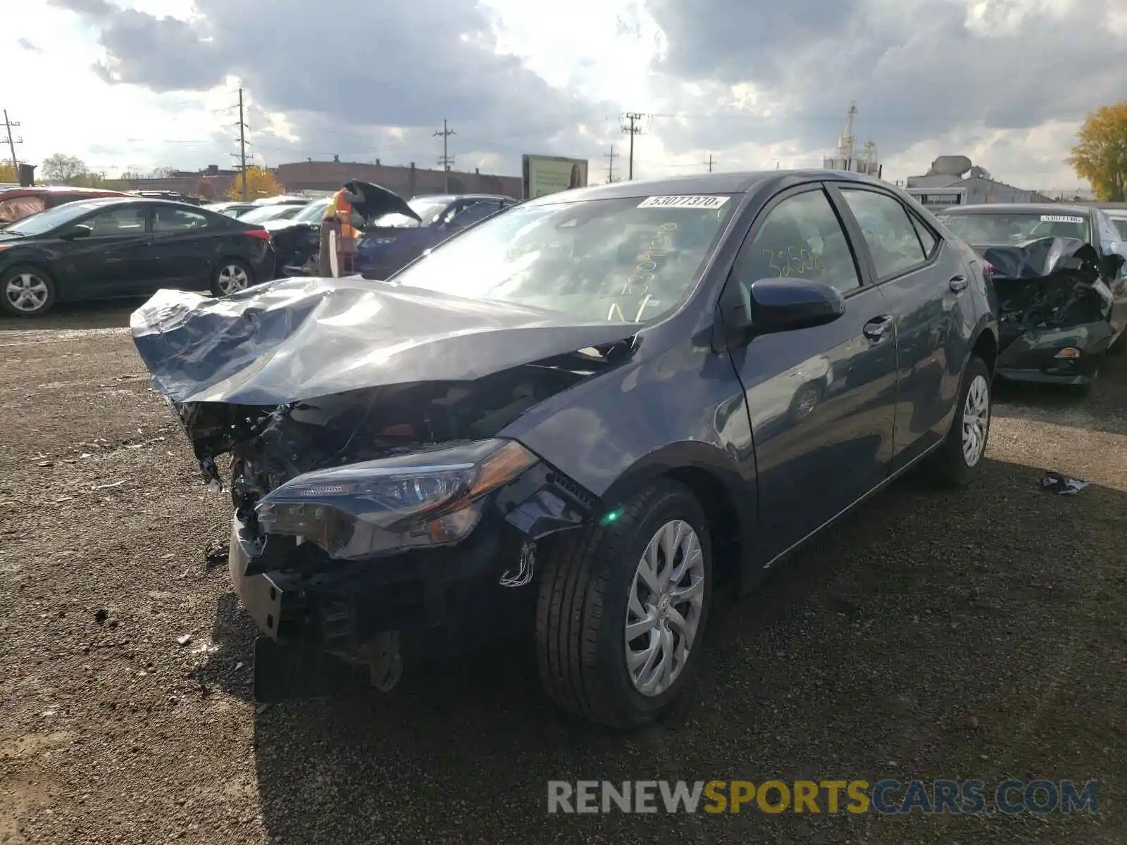 2 Photograph of a damaged car 5YFBURHE5KP936996 TOYOTA COROLLA 2019