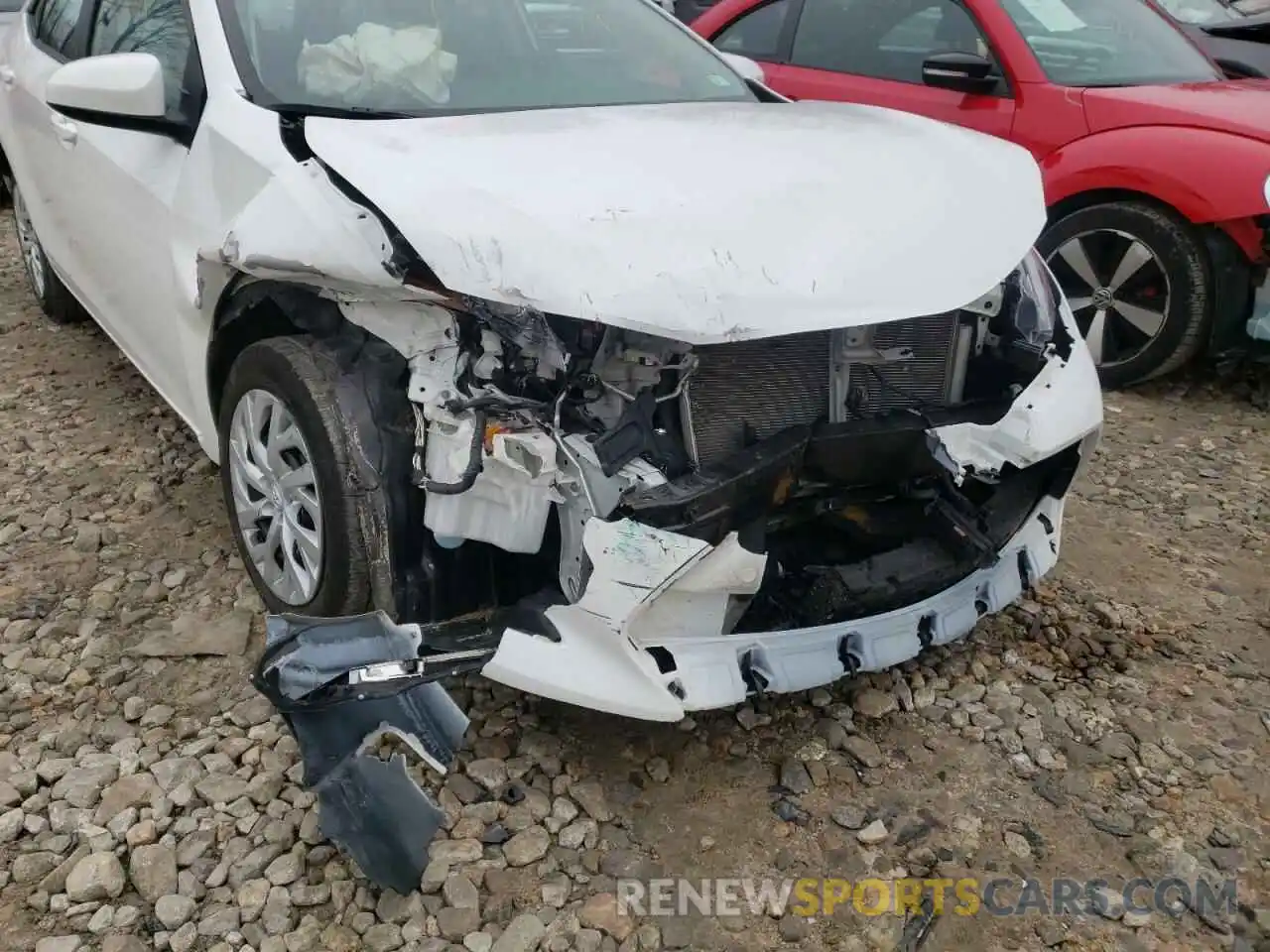 9 Photograph of a damaged car 5YFBURHE5KP937100 TOYOTA COROLLA 2019