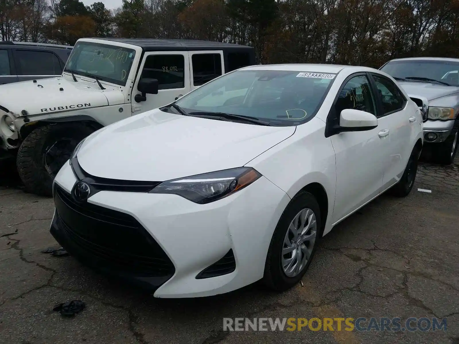 2 Photograph of a damaged car 5YFBURHE5KP937131 TOYOTA COROLLA 2019