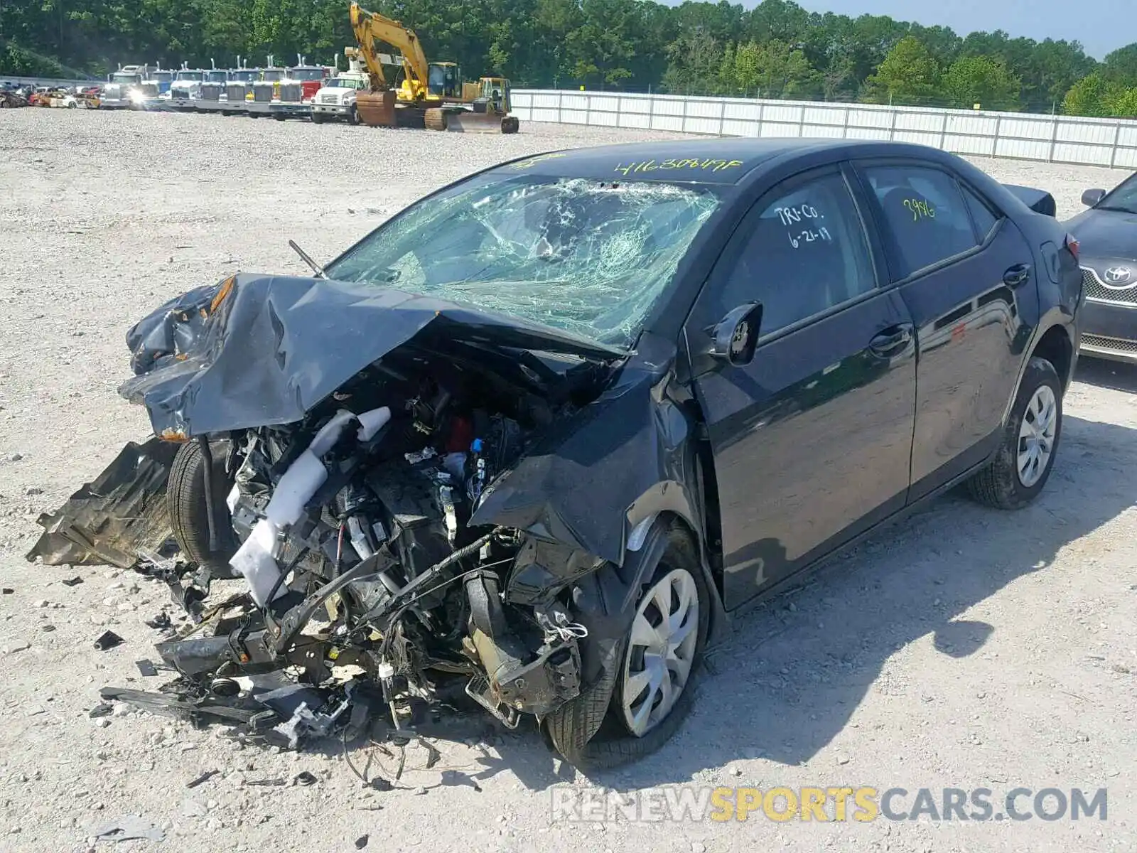 2 Photograph of a damaged car 5YFBURHE5KP937212 TOYOTA COROLLA 2019