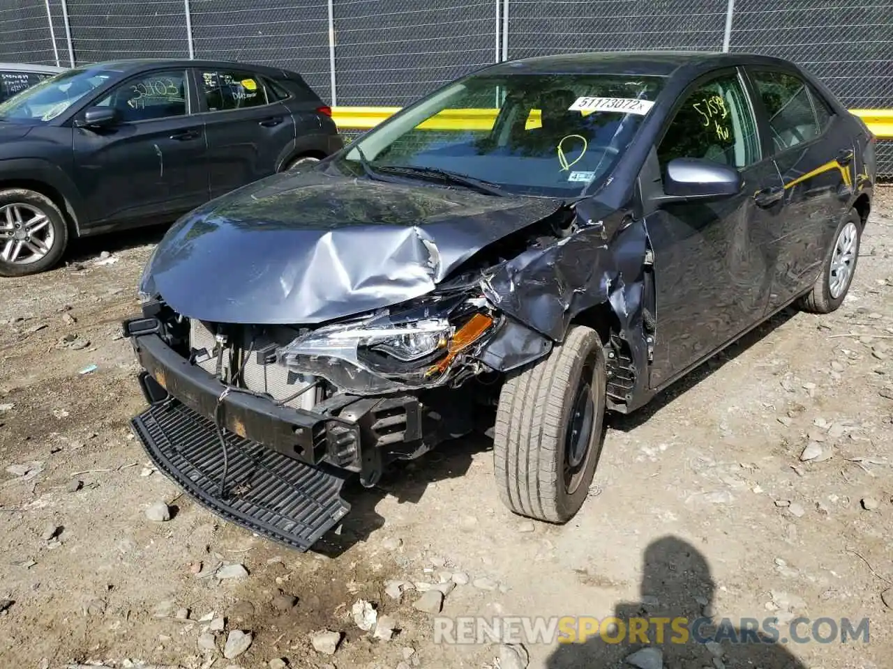 2 Photograph of a damaged car 5YFBURHE5KP937307 TOYOTA COROLLA 2019