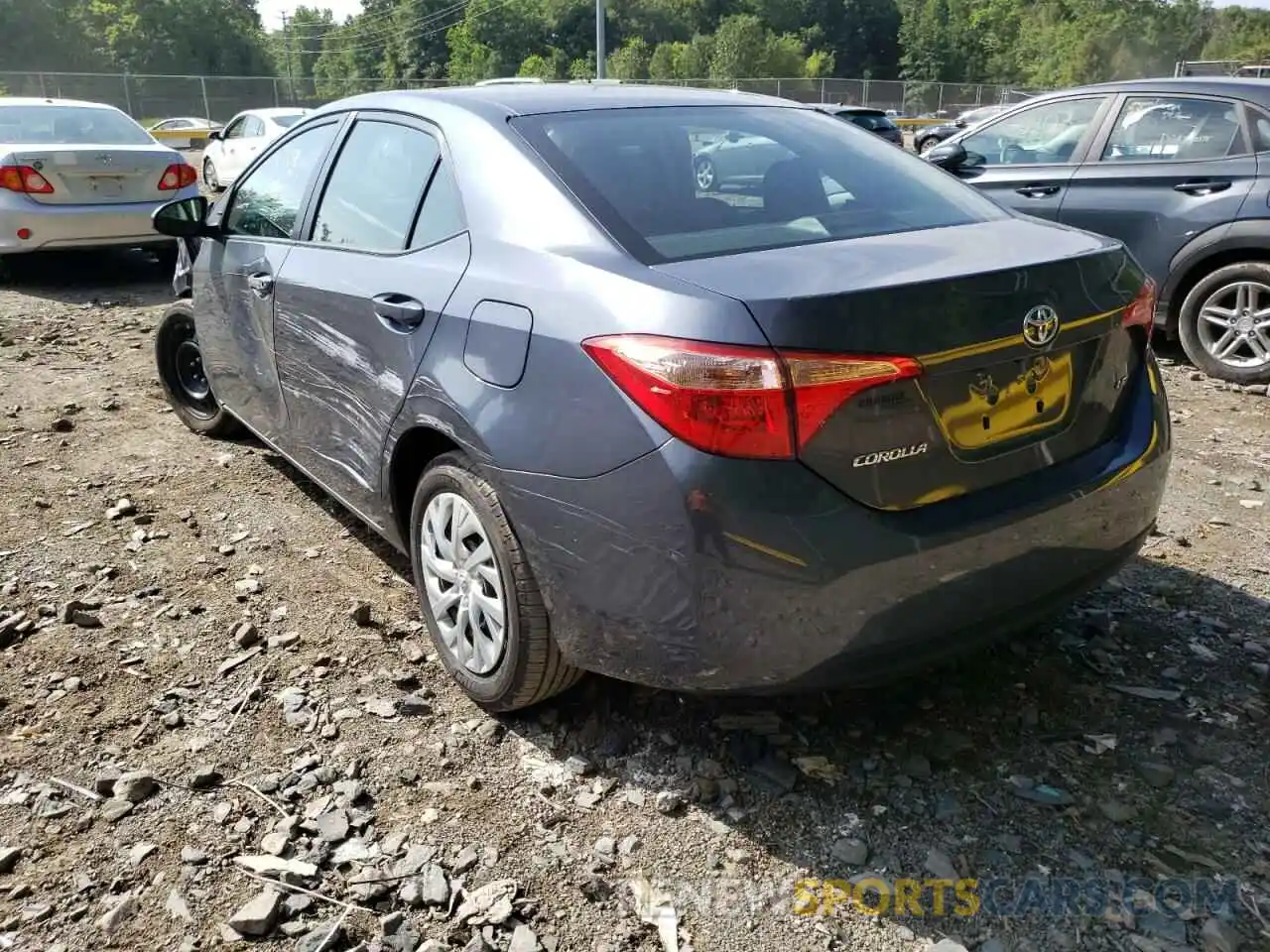 3 Photograph of a damaged car 5YFBURHE5KP937307 TOYOTA COROLLA 2019