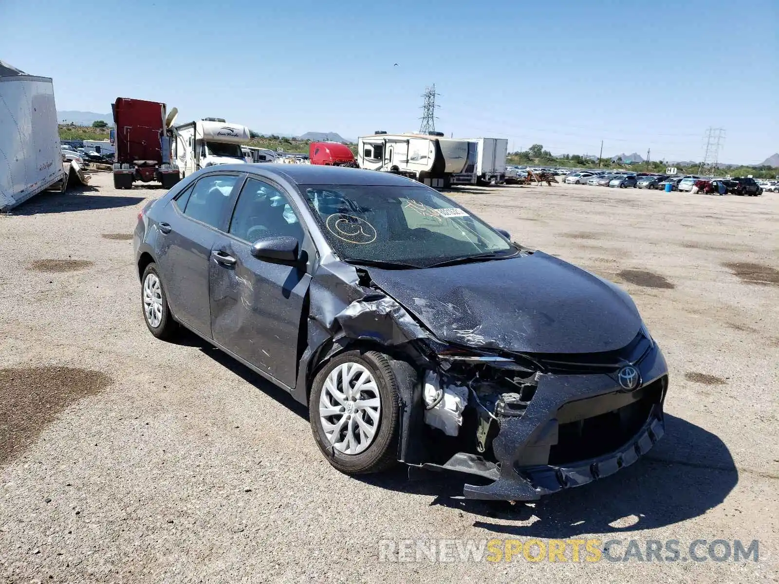 1 Photograph of a damaged car 5YFBURHE5KP938232 TOYOTA COROLLA 2019