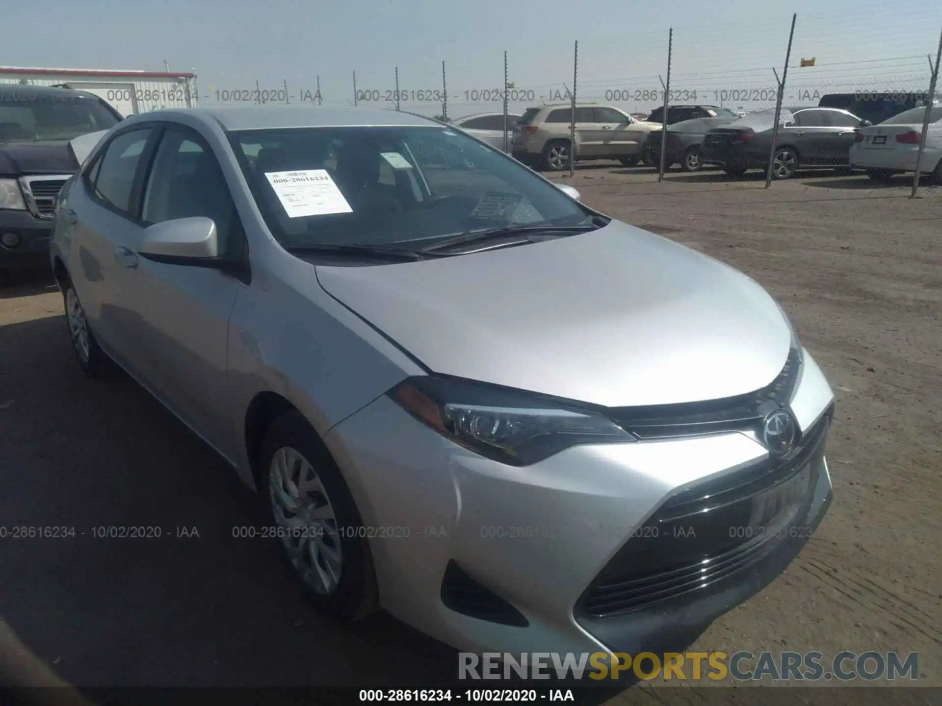 1 Photograph of a damaged car 5YFBURHE5KP938585 TOYOTA COROLLA 2019