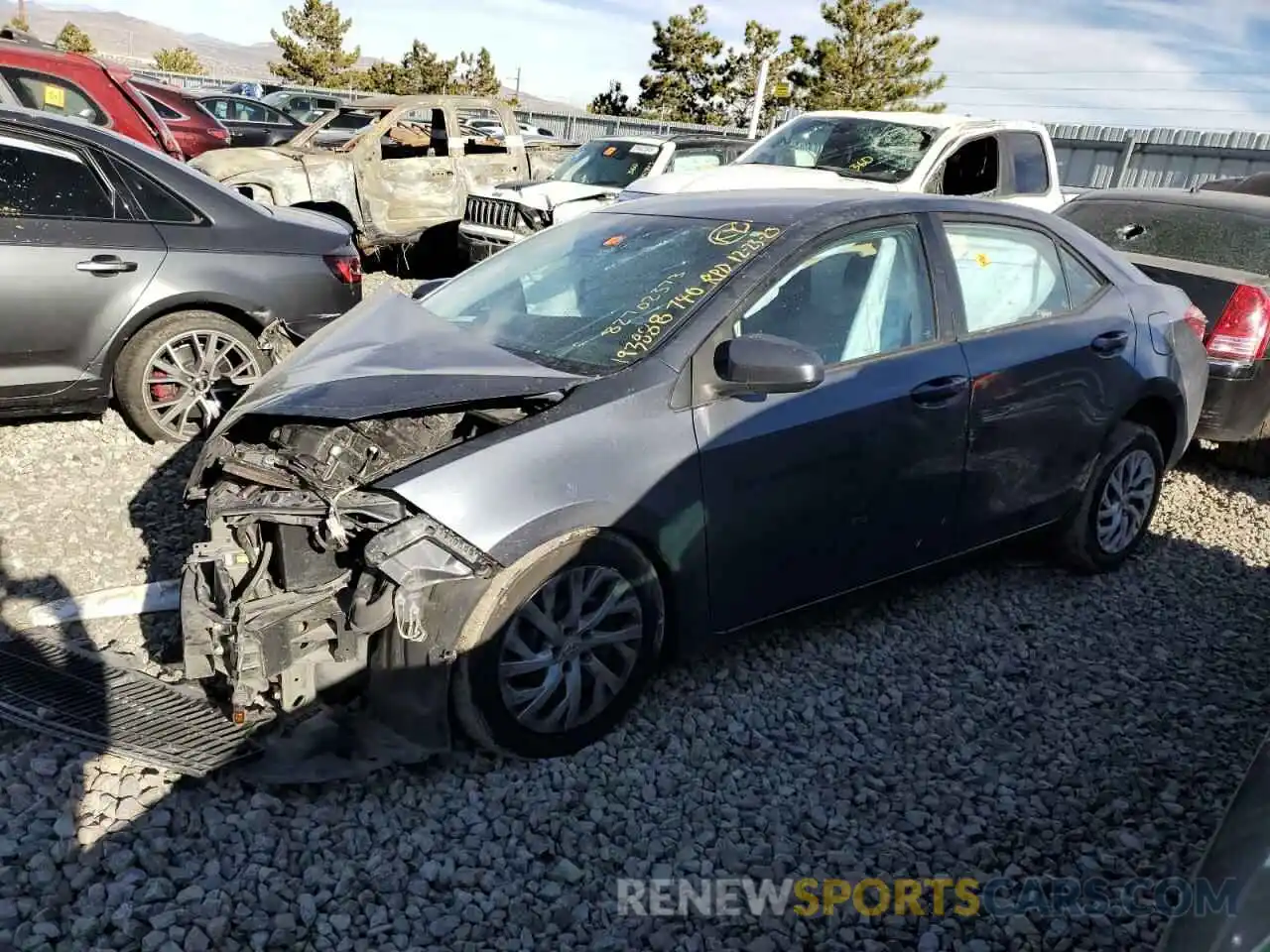 1 Photograph of a damaged car 5YFBURHE5KP938621 TOYOTA COROLLA 2019