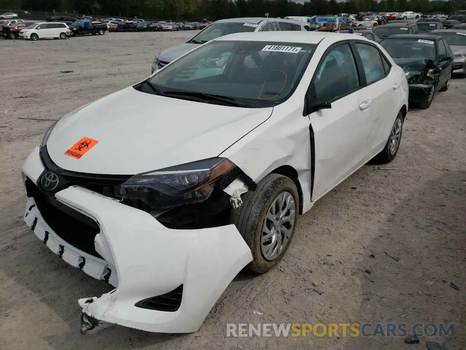 2 Photograph of a damaged car 5YFBURHE5KP939364 TOYOTA COROLLA 2019