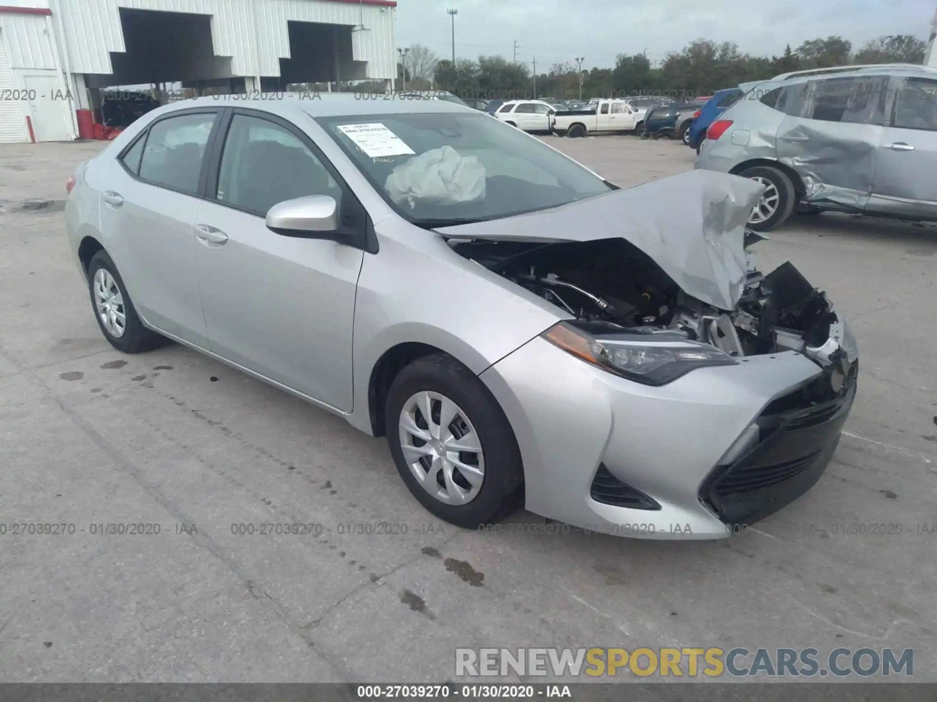 1 Photograph of a damaged car 5YFBURHE5KP939381 TOYOTA COROLLA 2019