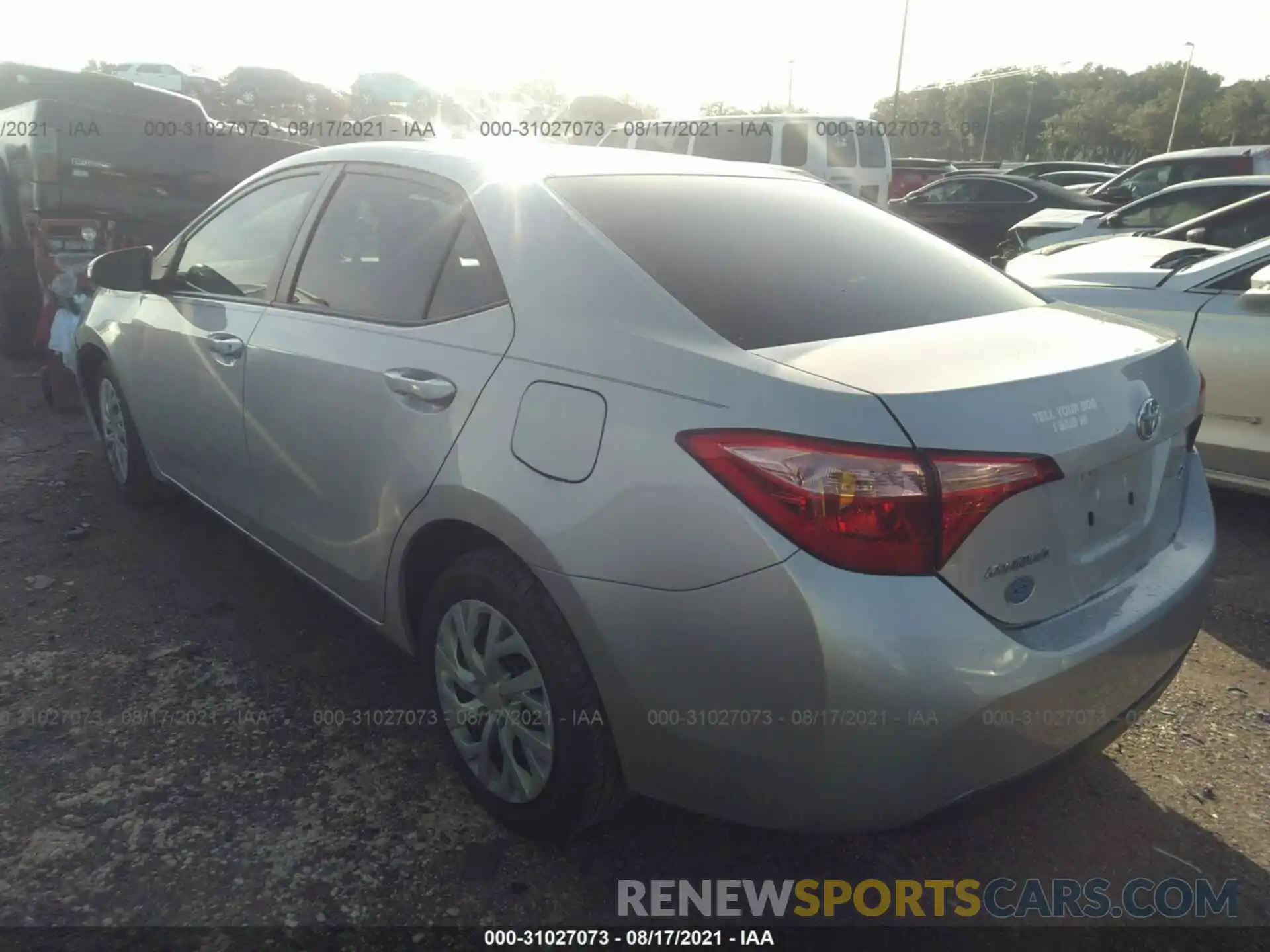 3 Photograph of a damaged car 5YFBURHE5KP939445 TOYOTA COROLLA 2019