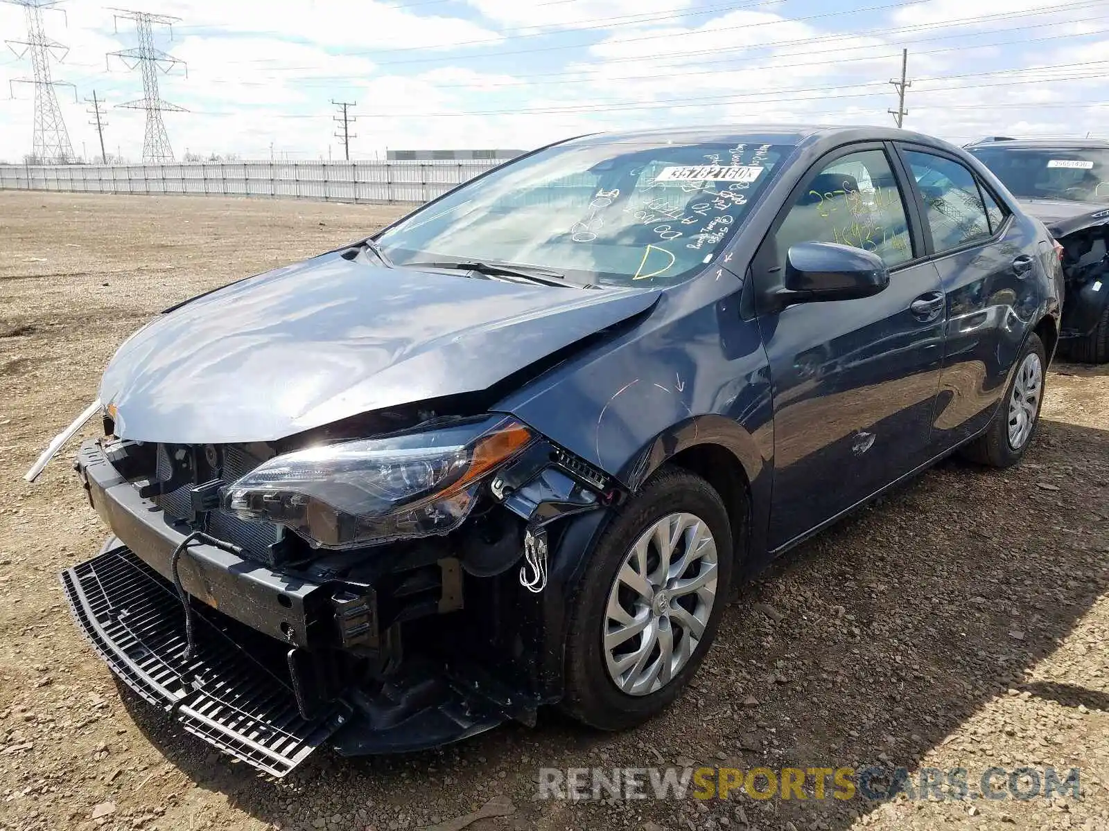 2 Photograph of a damaged car 5YFBURHE5KP939722 TOYOTA COROLLA 2019