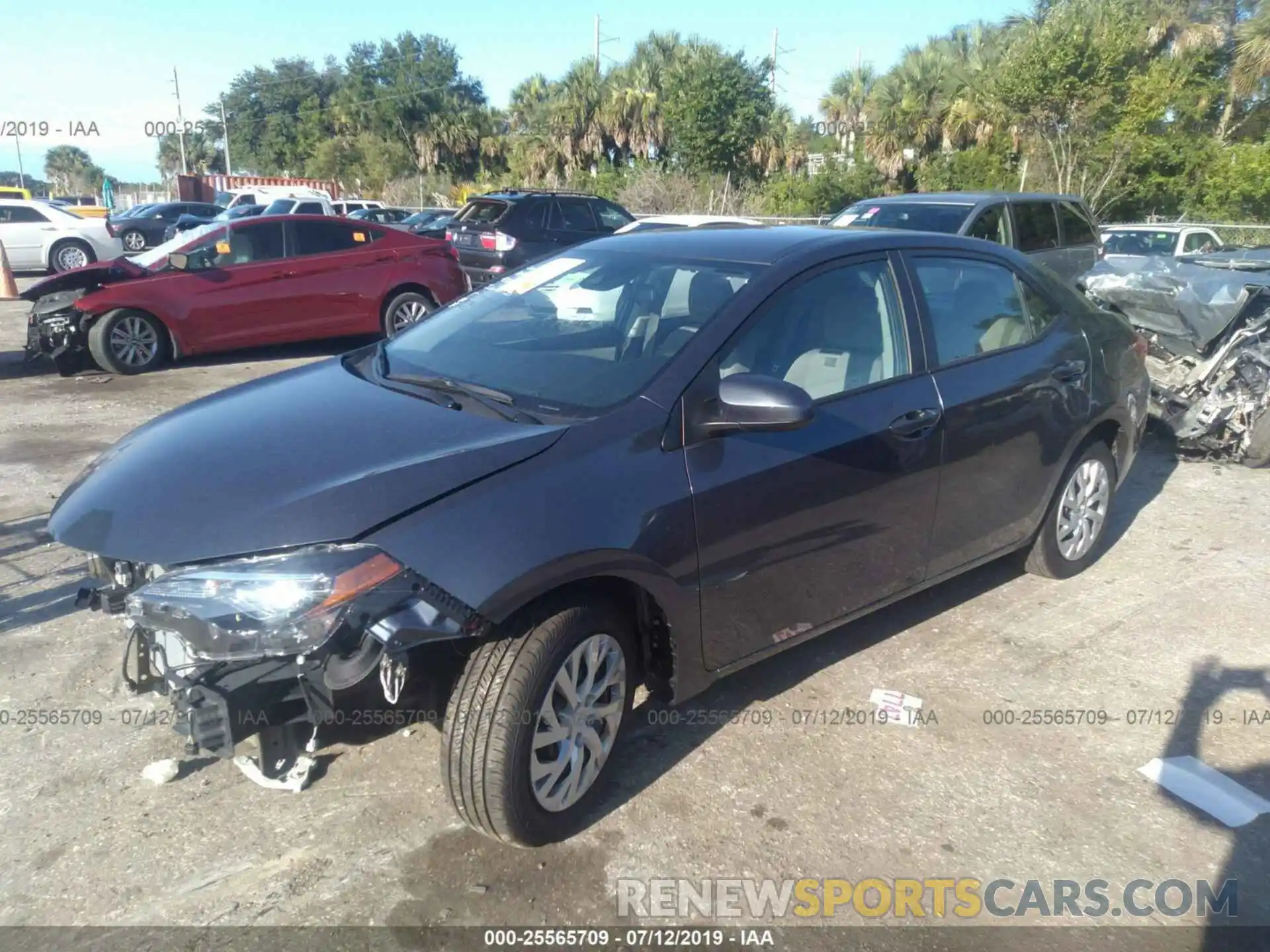 2 Photograph of a damaged car 5YFBURHE5KP939896 TOYOTA COROLLA 2019