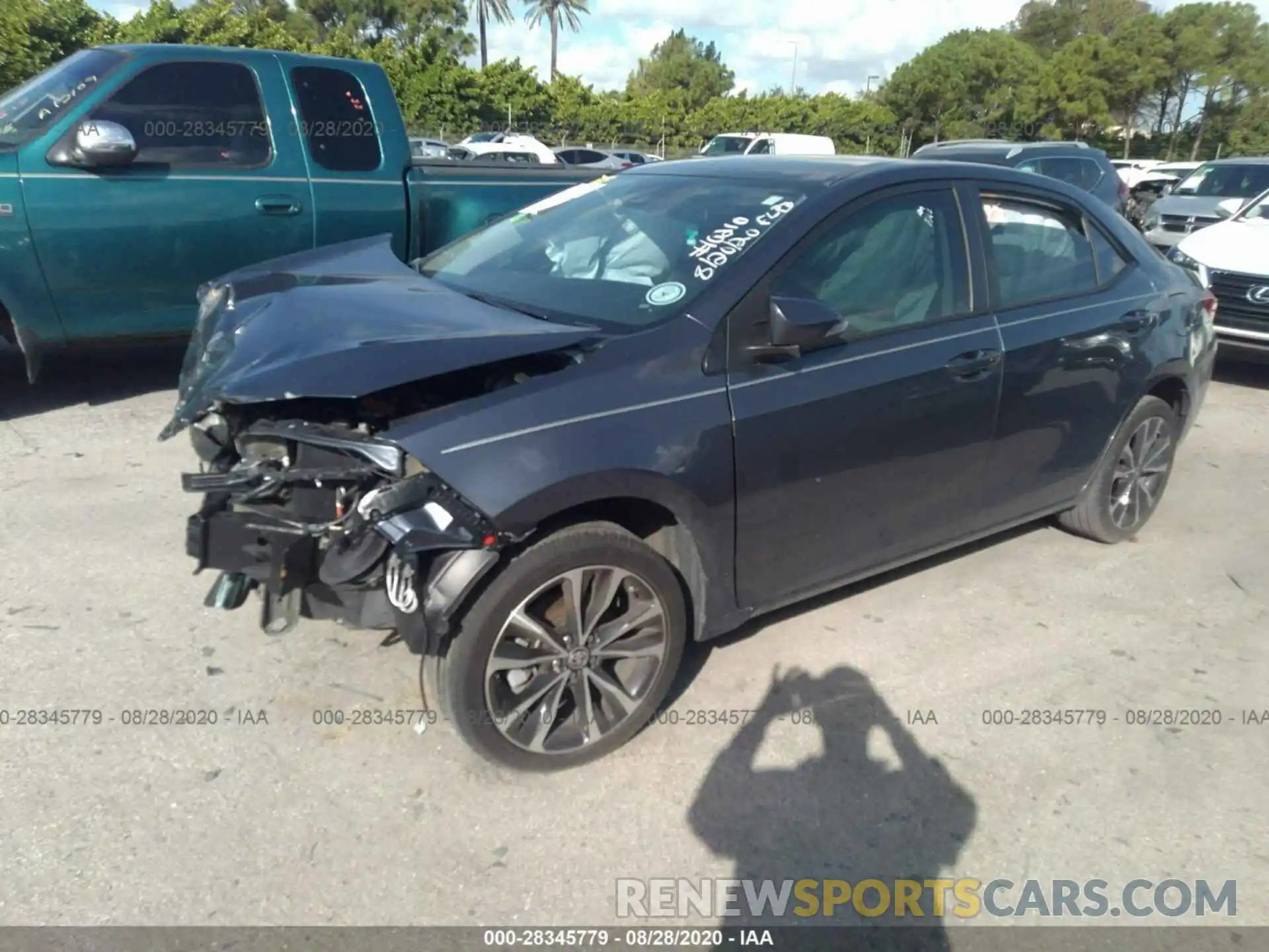 2 Photograph of a damaged car 5YFBURHE5KP940210 TOYOTA COROLLA 2019