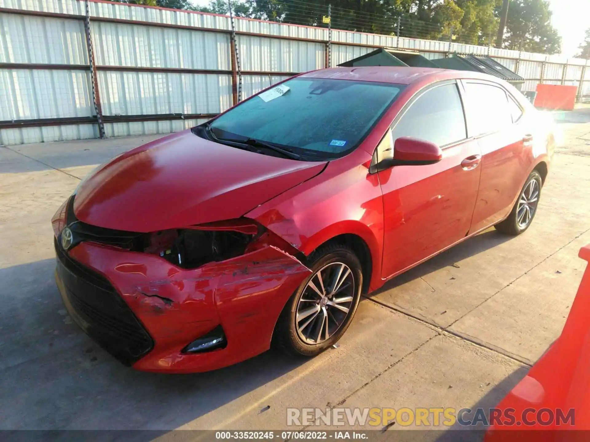 2 Photograph of a damaged car 5YFBURHE5KP940420 TOYOTA COROLLA 2019