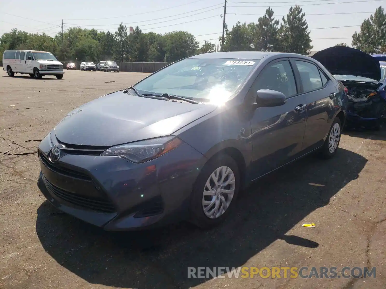 2 Photograph of a damaged car 5YFBURHE5KP940966 TOYOTA COROLLA 2019