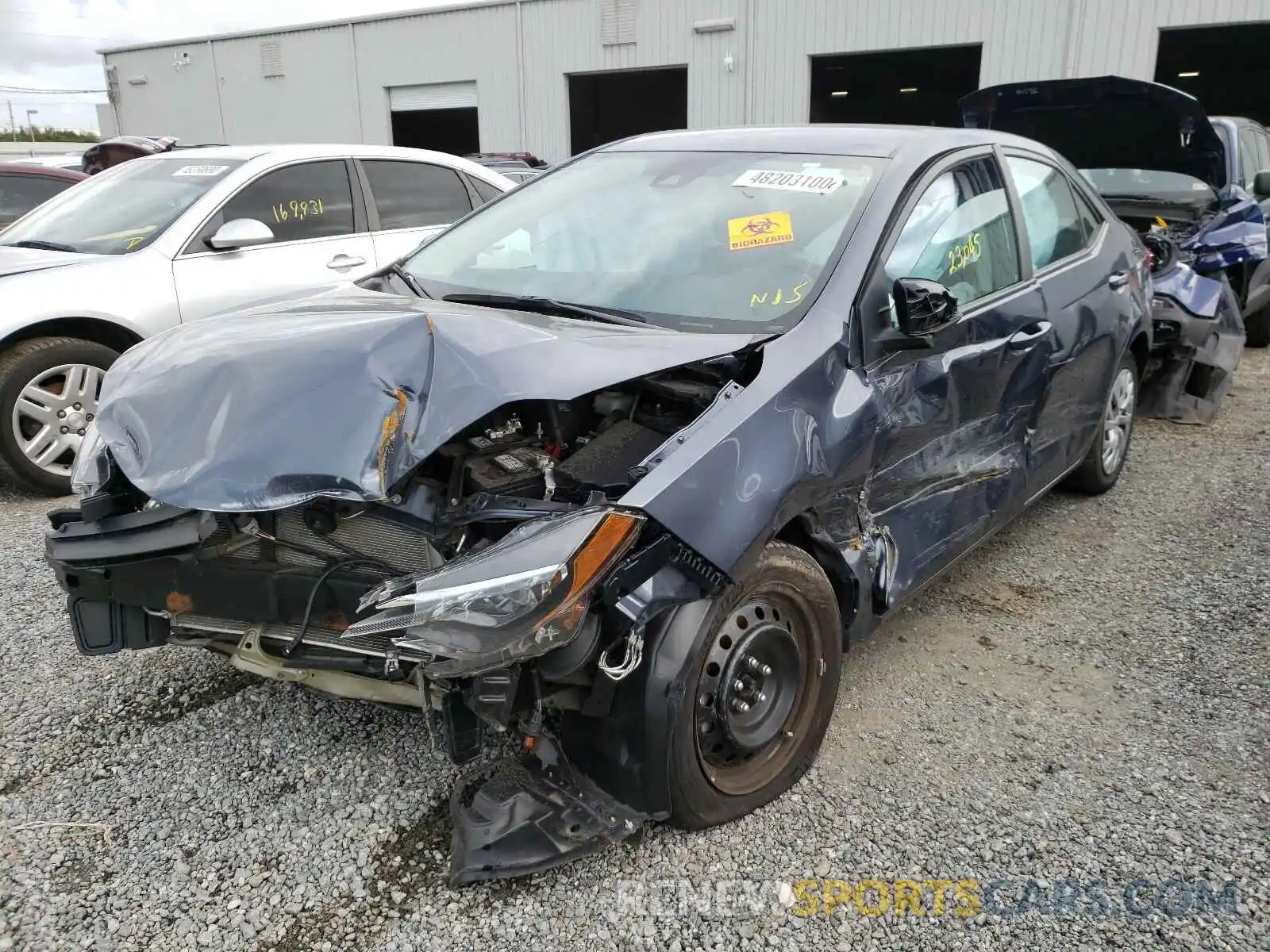 2 Photograph of a damaged car 5YFBURHE5KP941034 TOYOTA COROLLA 2019