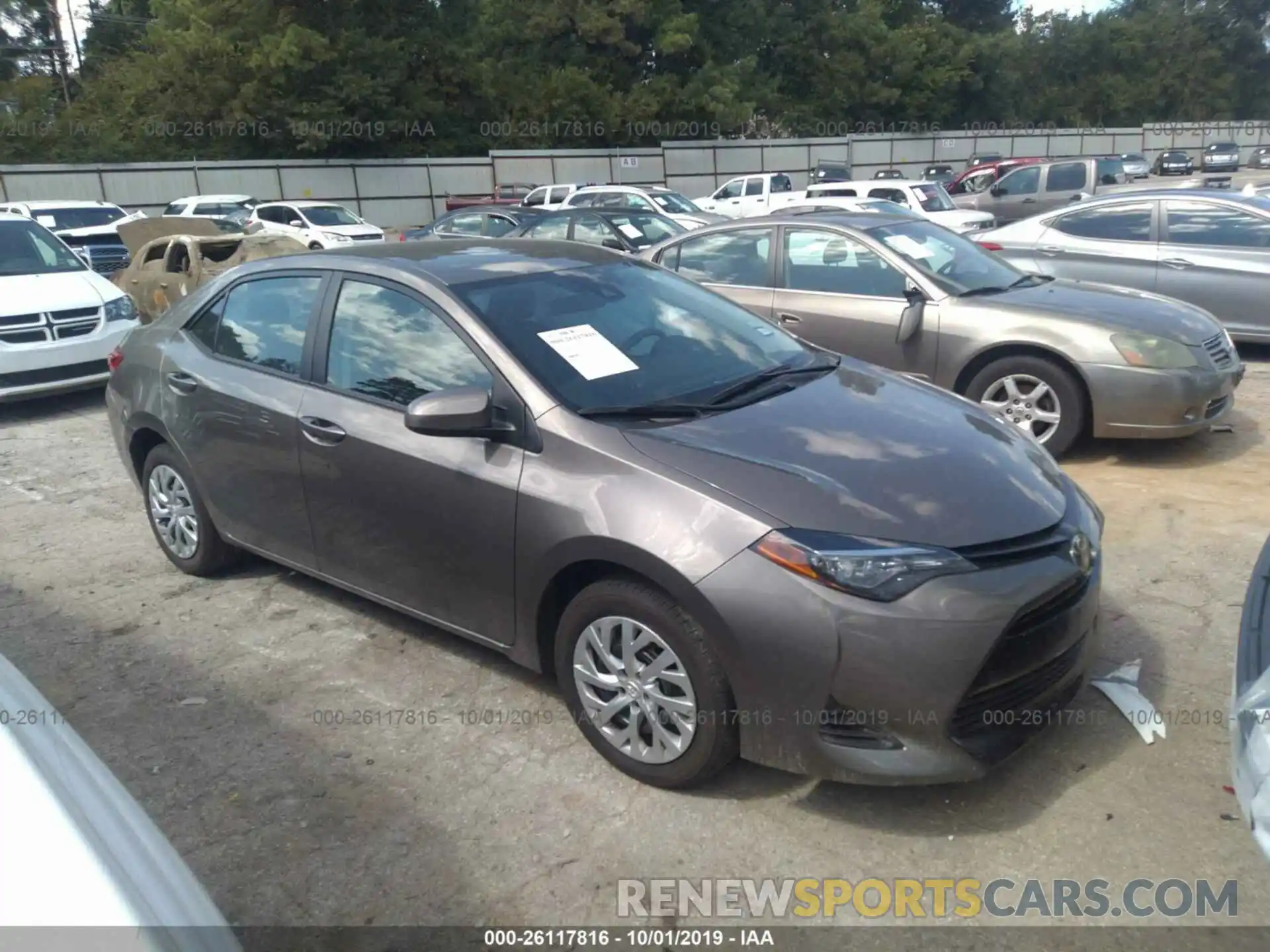 1 Photograph of a damaged car 5YFBURHE5KP941406 TOYOTA COROLLA 2019