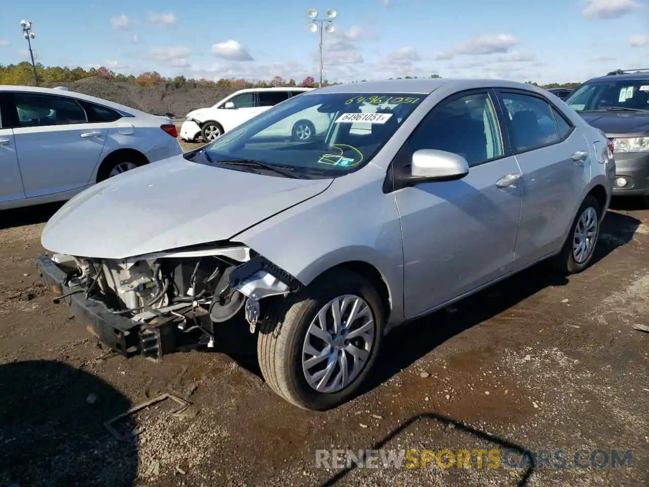 2 Photograph of a damaged car 5YFBURHE5KP941583 TOYOTA COROLLA 2019