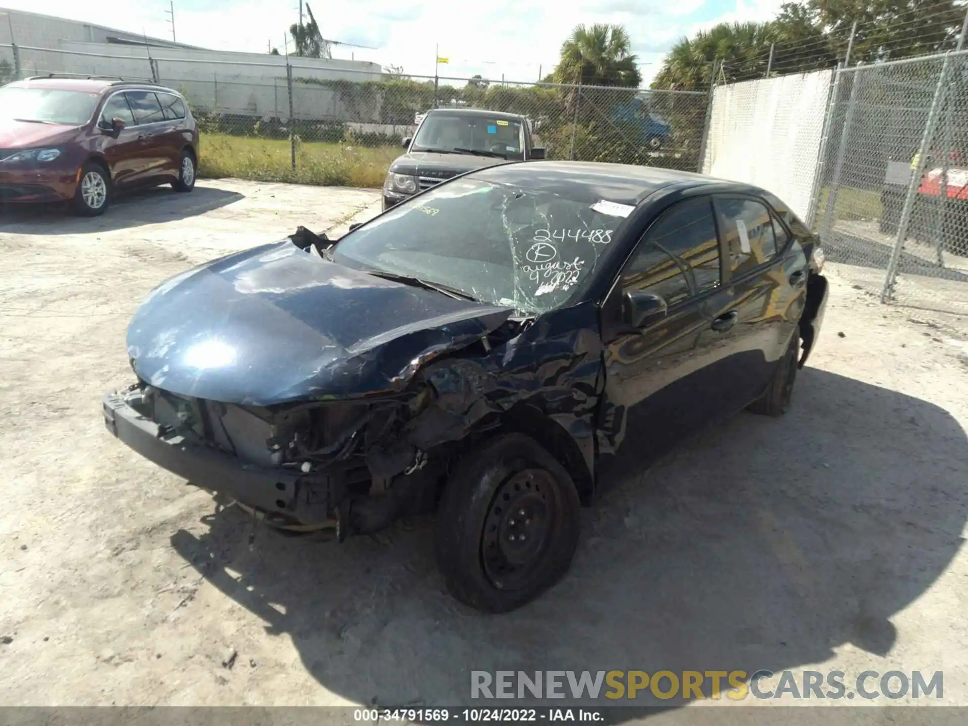 2 Photograph of a damaged car 5YFBURHE5KP942006 TOYOTA COROLLA 2019