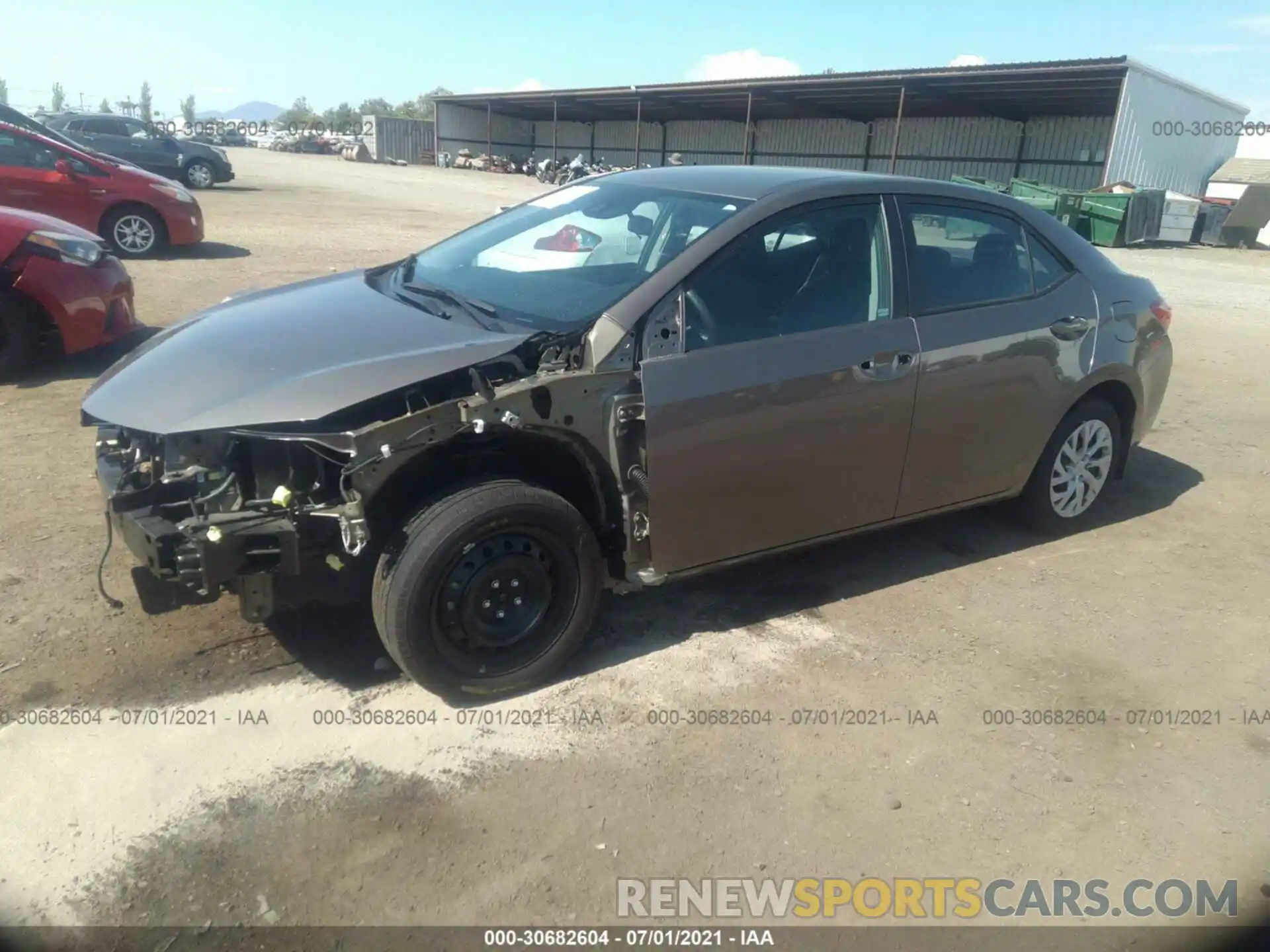 2 Photograph of a damaged car 5YFBURHE5KP942216 TOYOTA COROLLA 2019