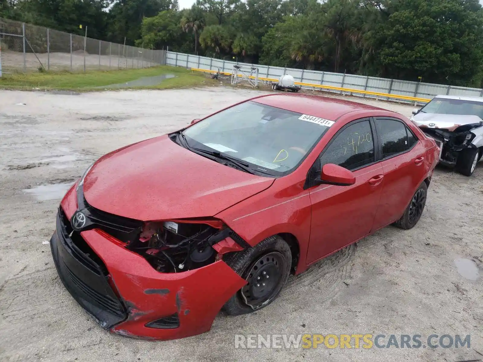 2 Photograph of a damaged car 5YFBURHE5KP942278 TOYOTA COROLLA 2019