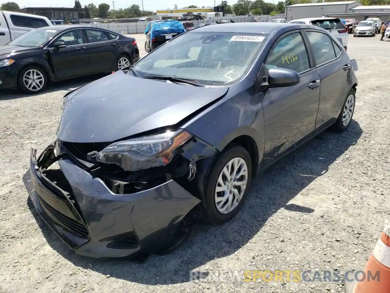 2 Photograph of a damaged car 5YFBURHE5KP942667 TOYOTA COROLLA 2019