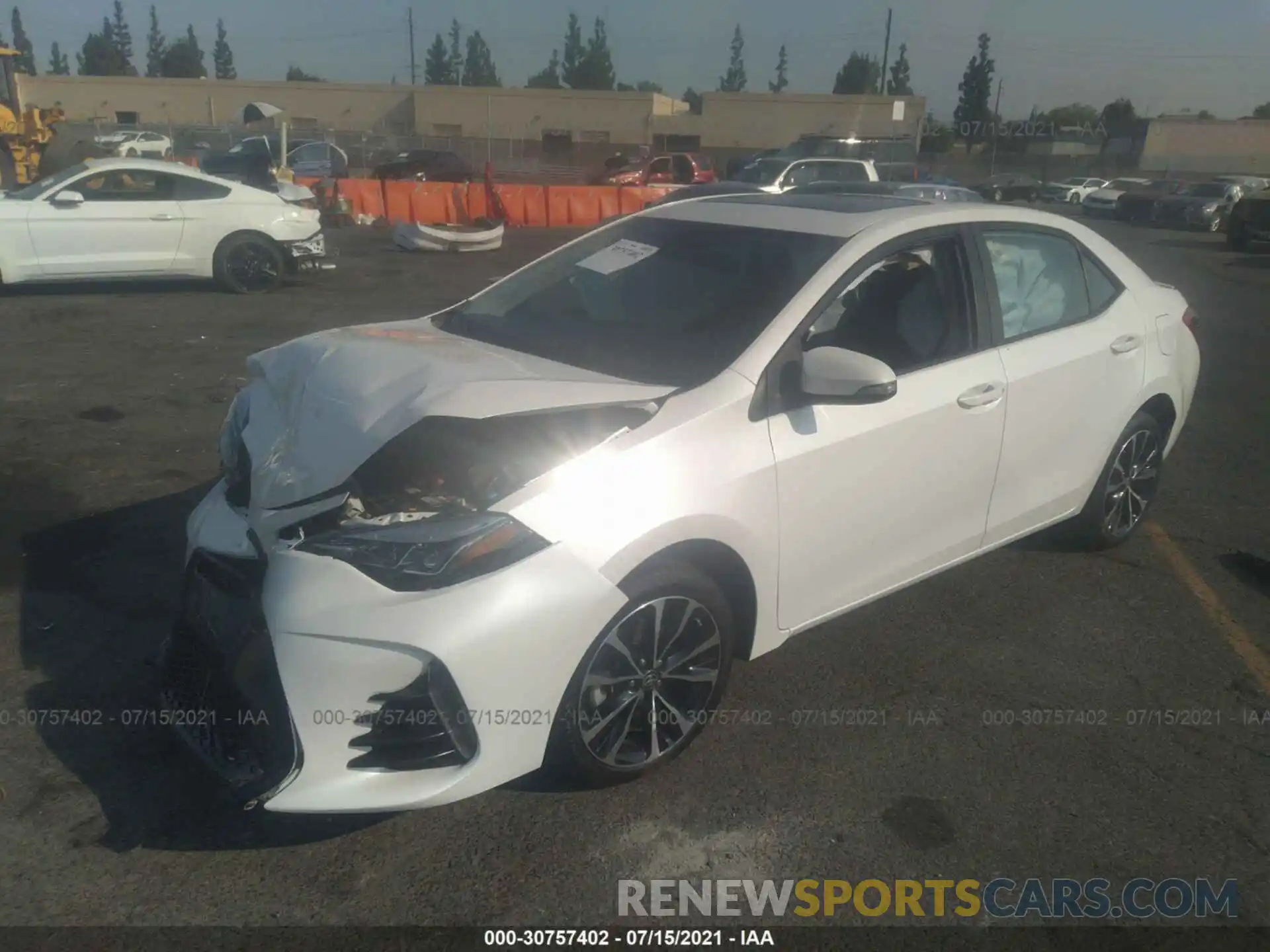 2 Photograph of a damaged car 5YFBURHE5KP943088 TOYOTA COROLLA 2019