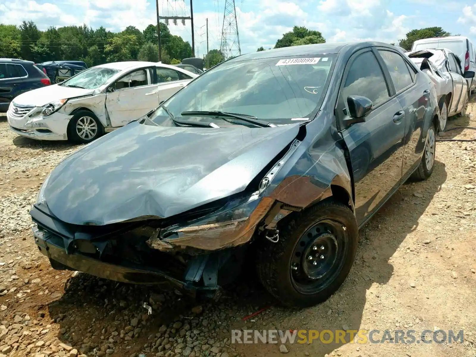 2 Photograph of a damaged car 5YFBURHE5KP943155 TOYOTA COROLLA 2019