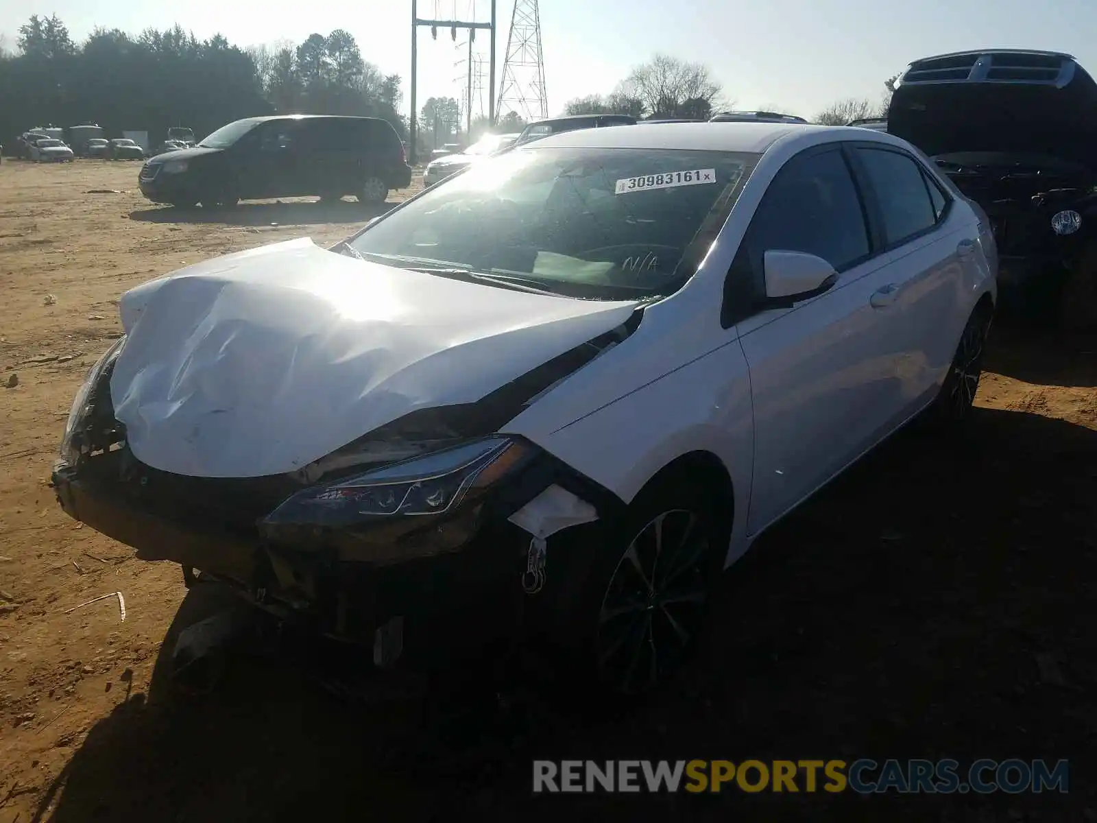 2 Photograph of a damaged car 5YFBURHE5KP943530 TOYOTA COROLLA 2019