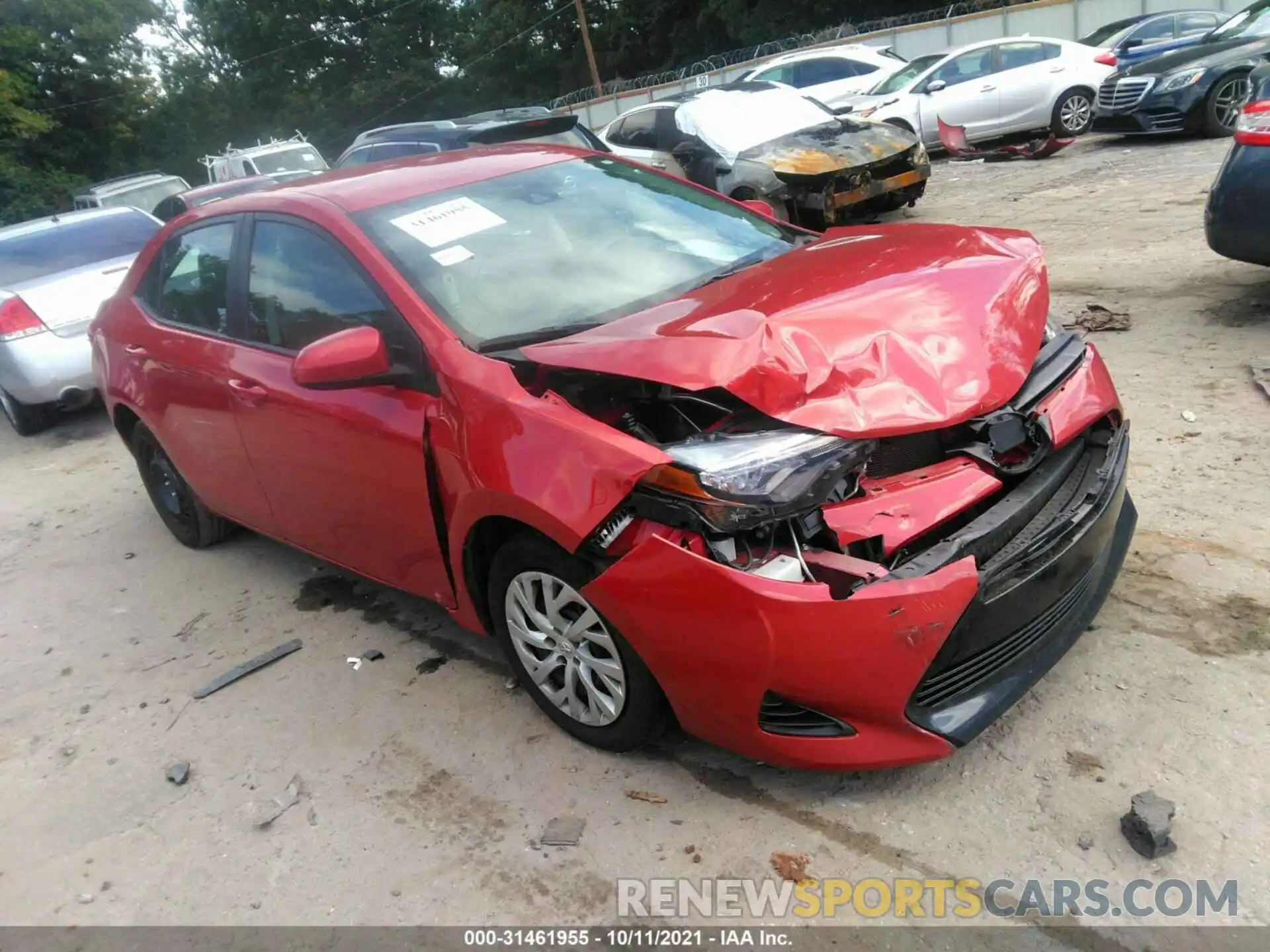 1 Photograph of a damaged car 5YFBURHE5KP944659 TOYOTA COROLLA 2019