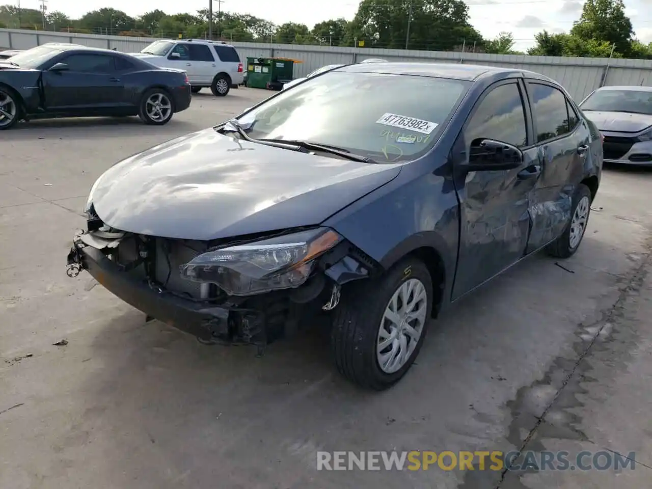 2 Photograph of a damaged car 5YFBURHE5KP946007 TOYOTA COROLLA 2019