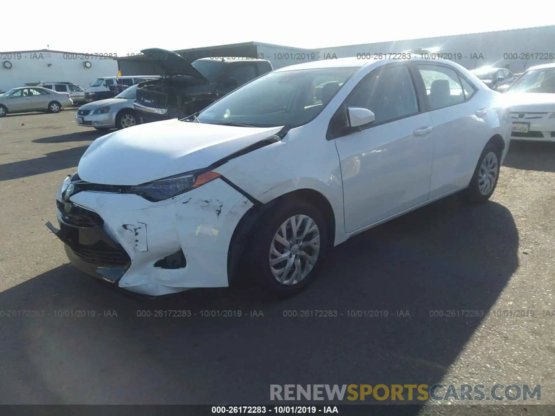 2 Photograph of a damaged car 5YFBURHE5KP946461 TOYOTA COROLLA 2019